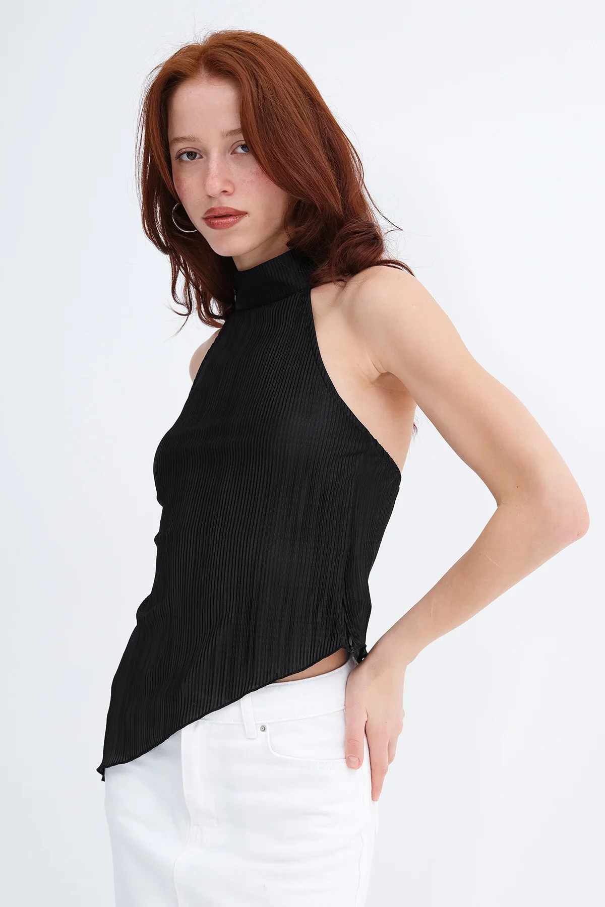 Asymmetrical Cut Blouse - Image 14