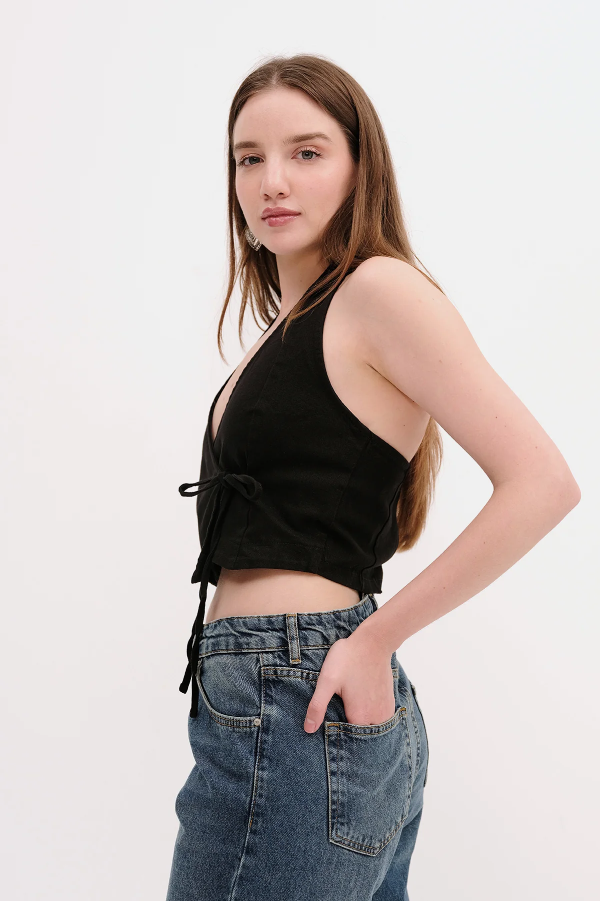 Backless Side Tie Blouse - Image 10