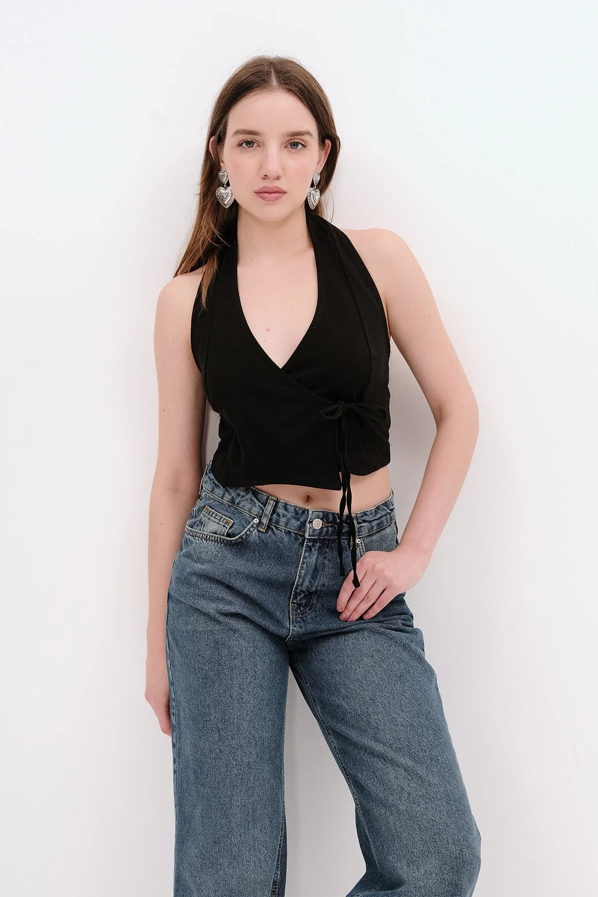 Backless Side Tie Blouse - Image 11