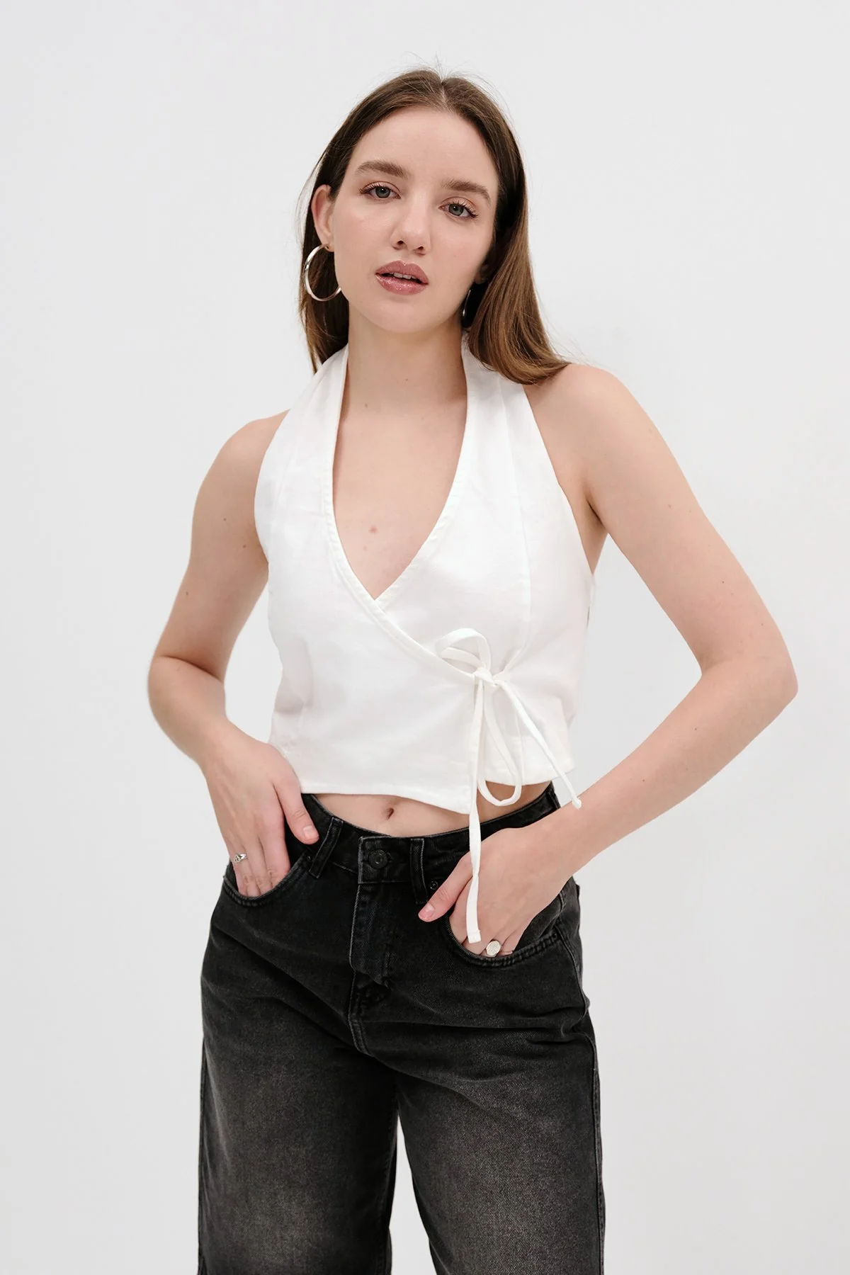 Backless Side Tie Blouse - Image 16