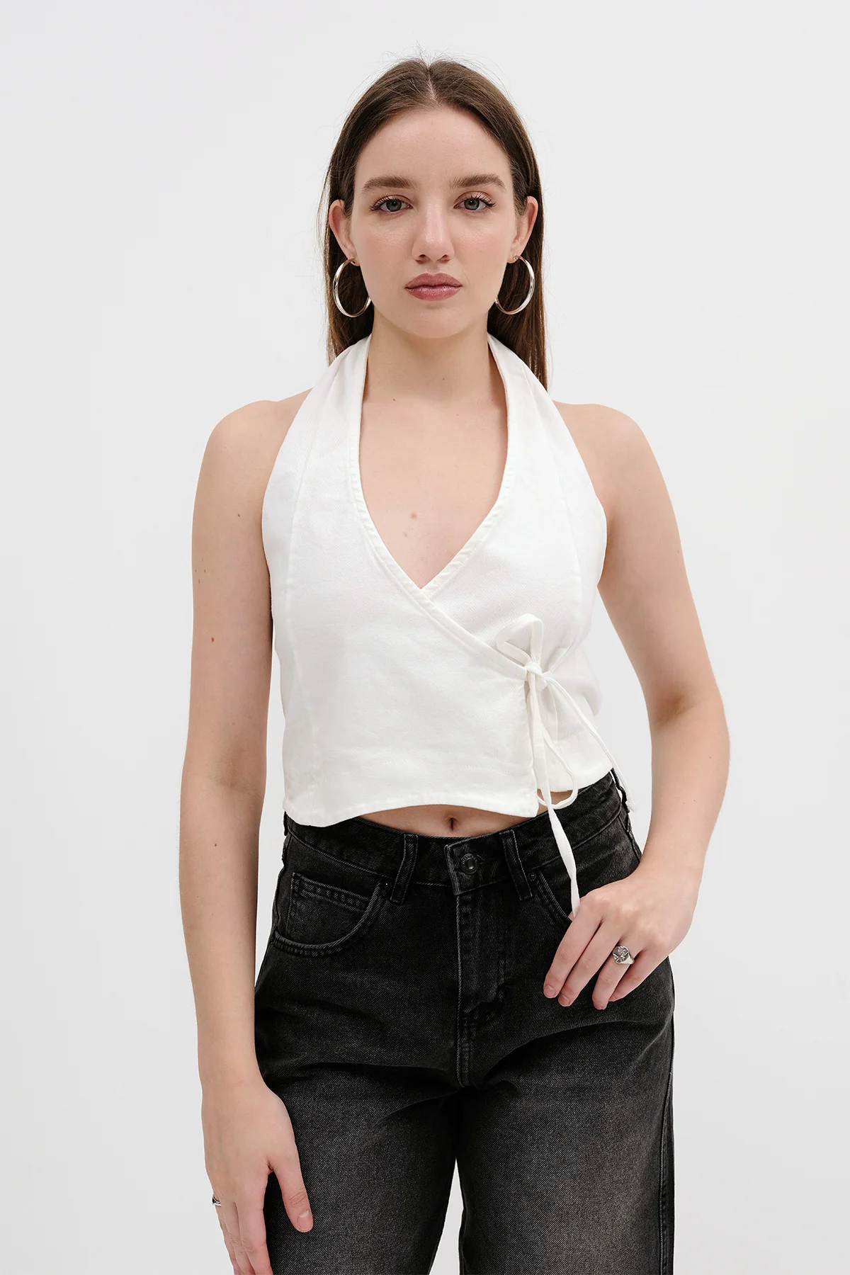 Backless Side Tie Blouse - Image 17
