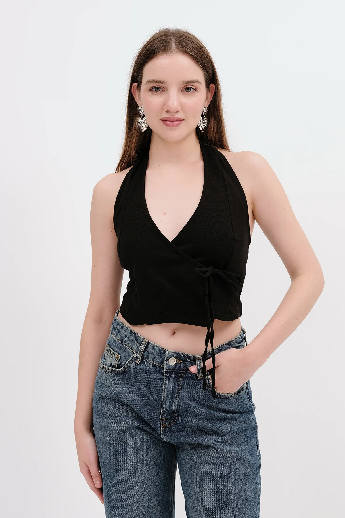 Backless Side Tie Blouse - Image 9