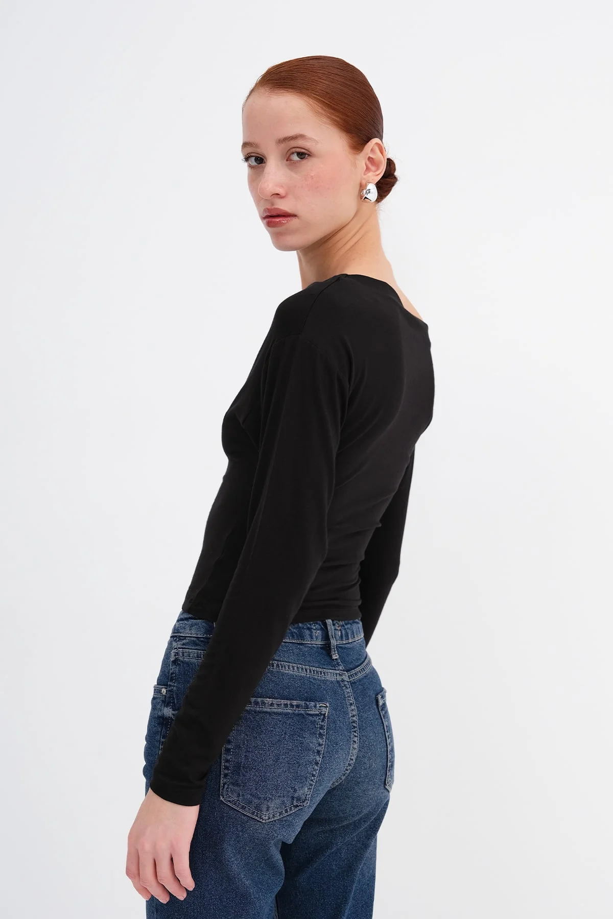 Basic Boat Neck Blouse - Image 25
