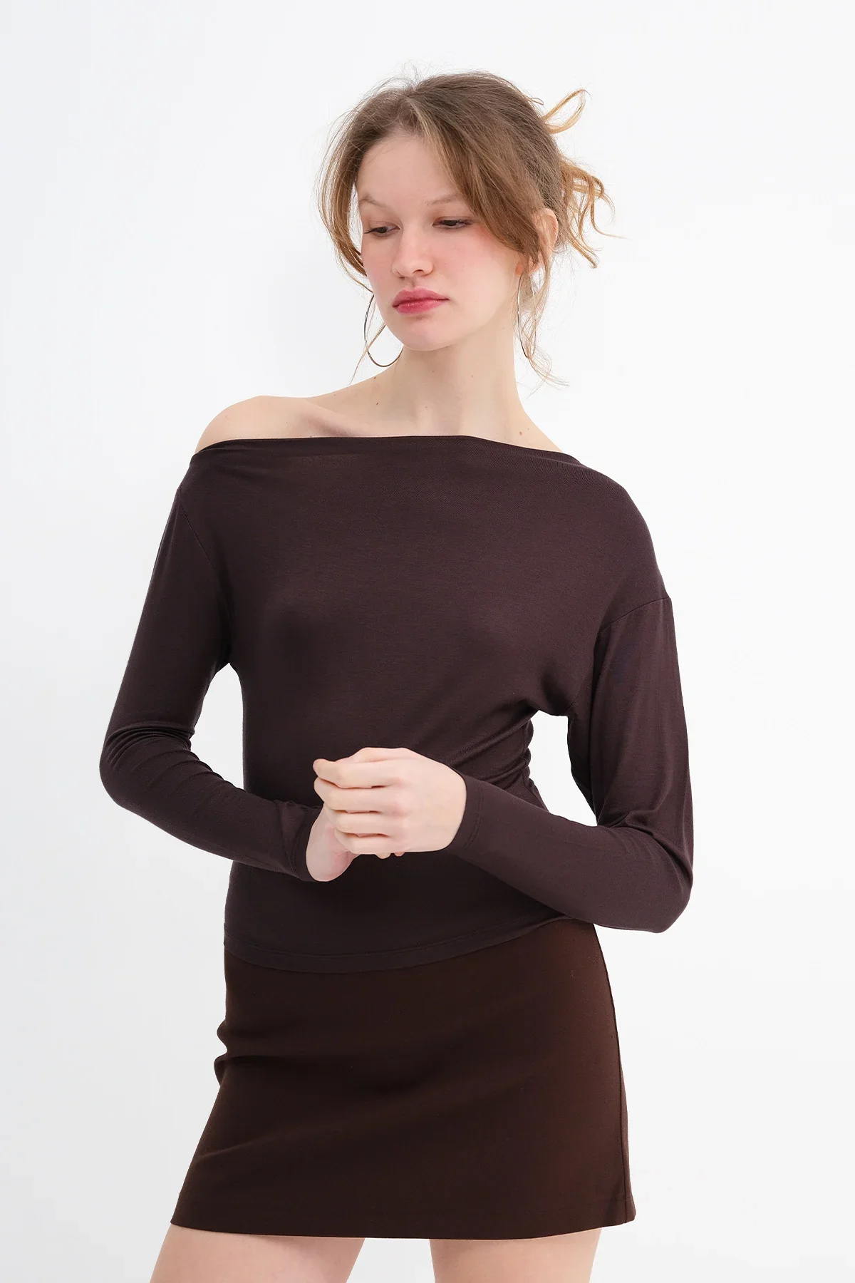 Basic Boat Neck Blouse - Image 26