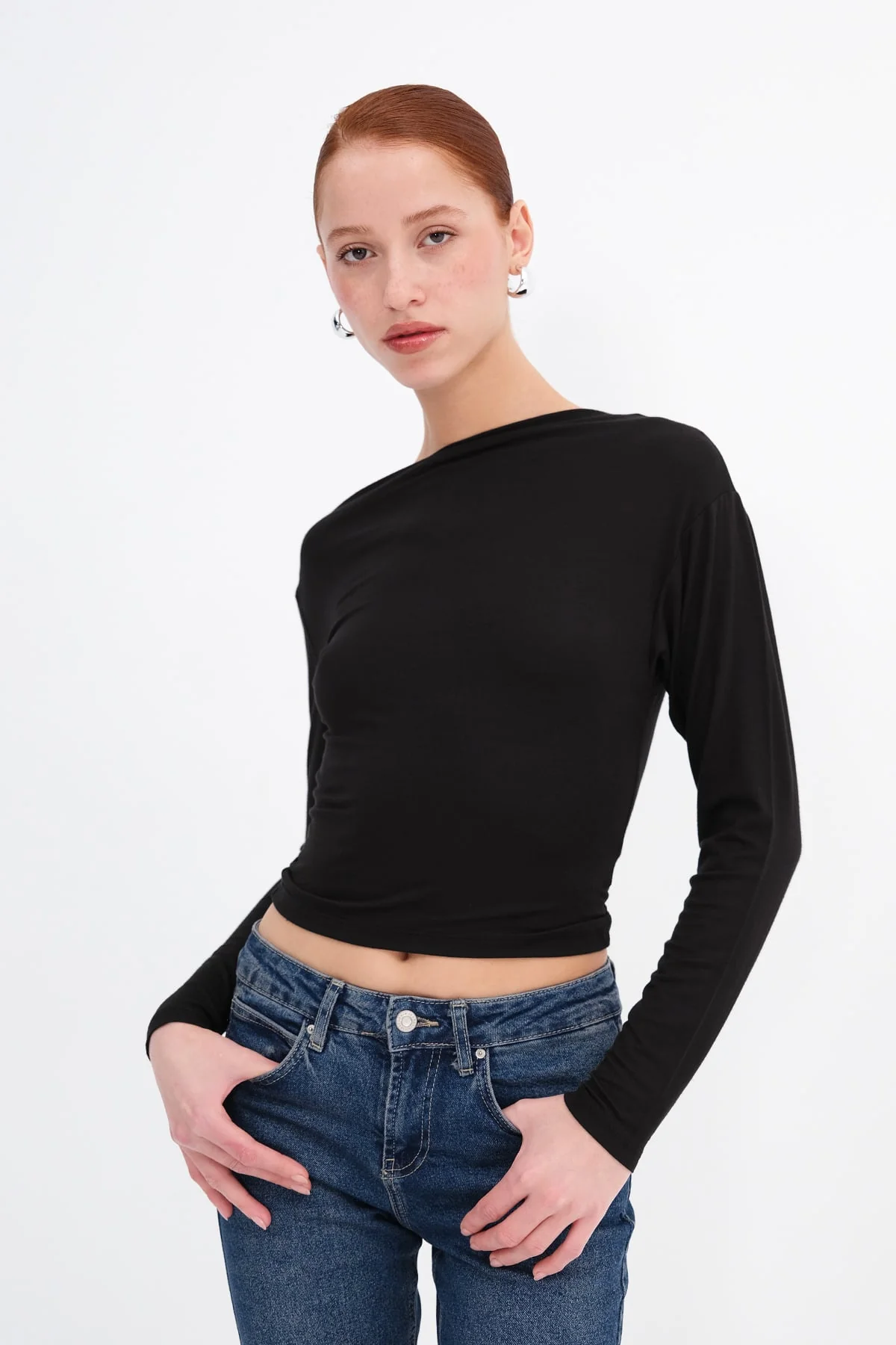 Basic Boat Neck Blouse - Image 31