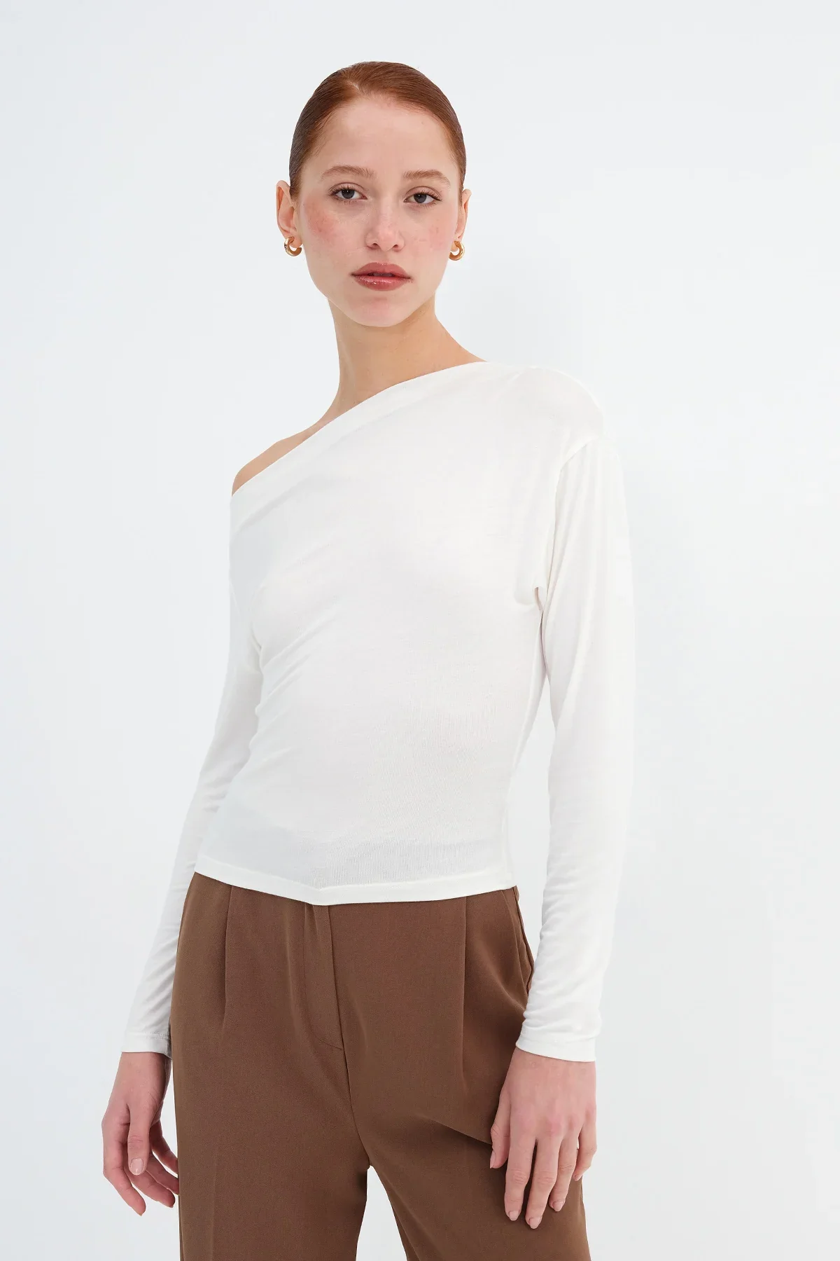 Basic Boat Neck Blouse - Image 32