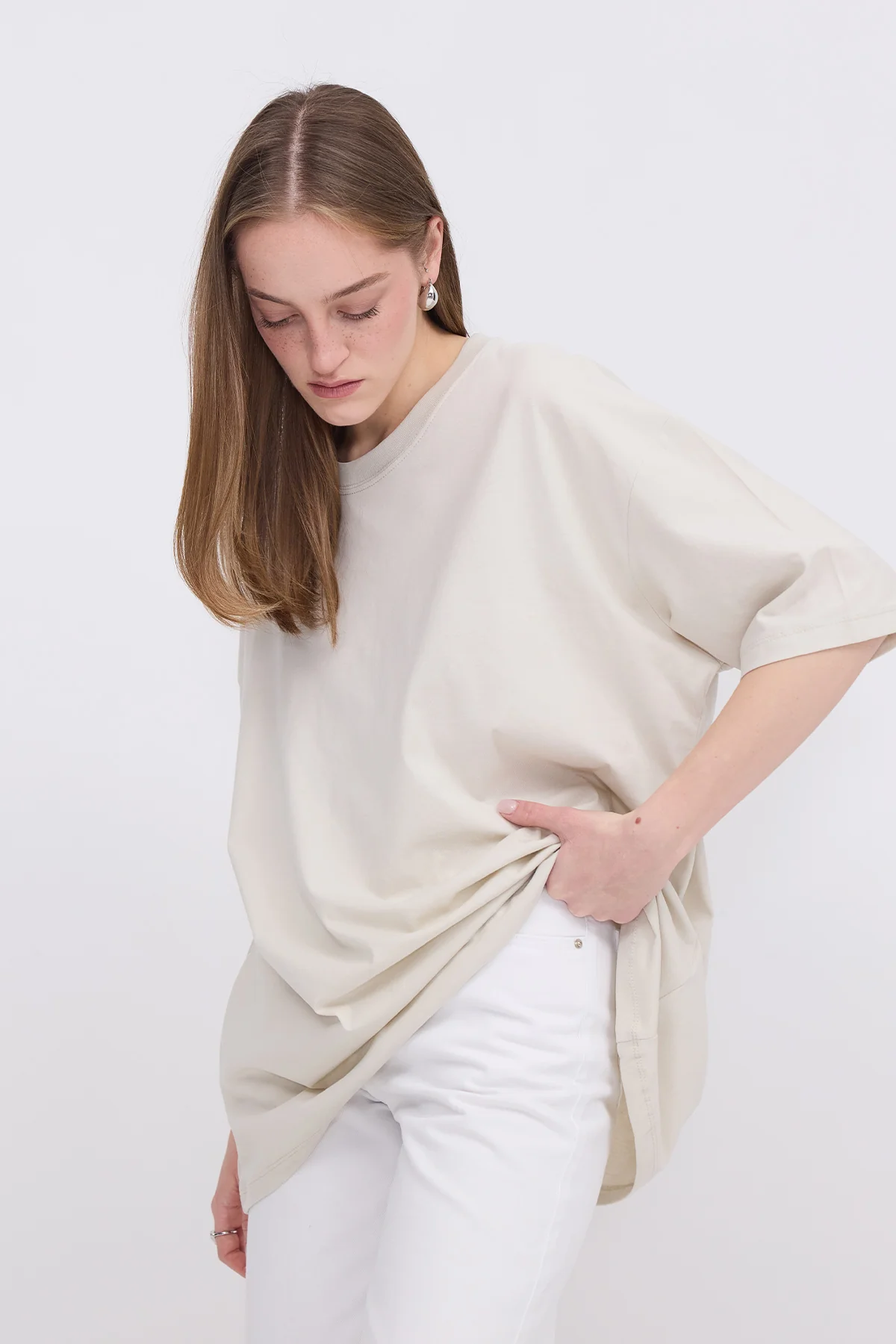 Basic T-shirt With Round Neck - Image 16