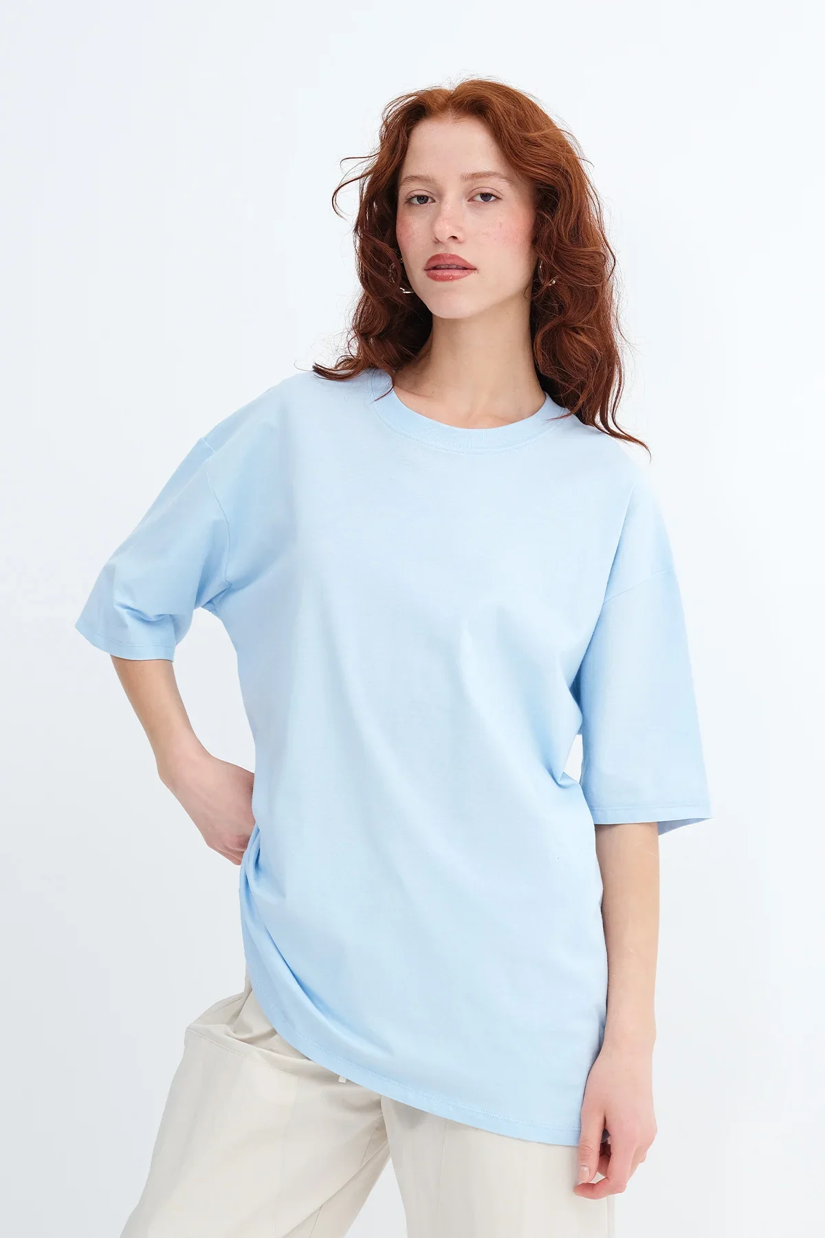 Basic T-shirt With Round Neck - Image 76