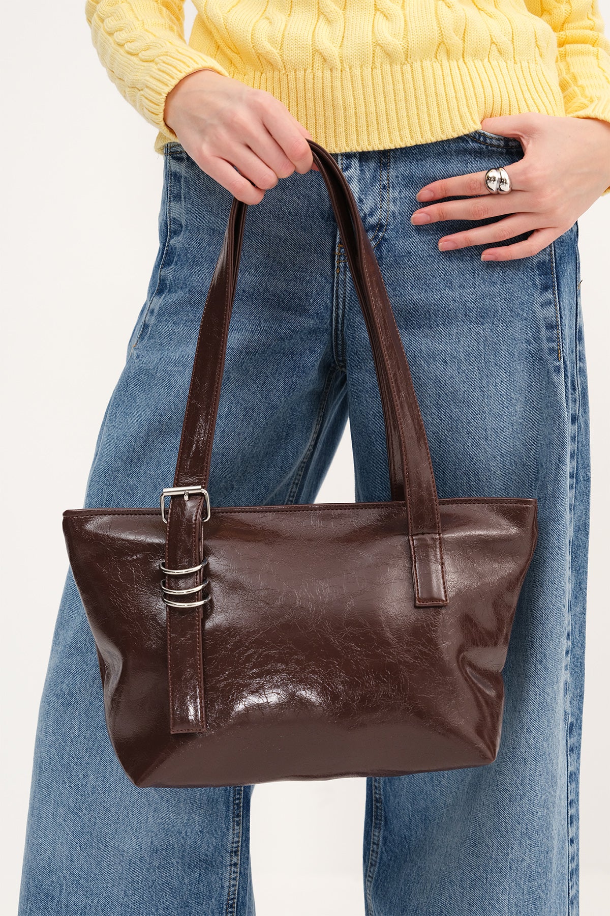 Belt Detail Hand Shoulder Bag - Image 2