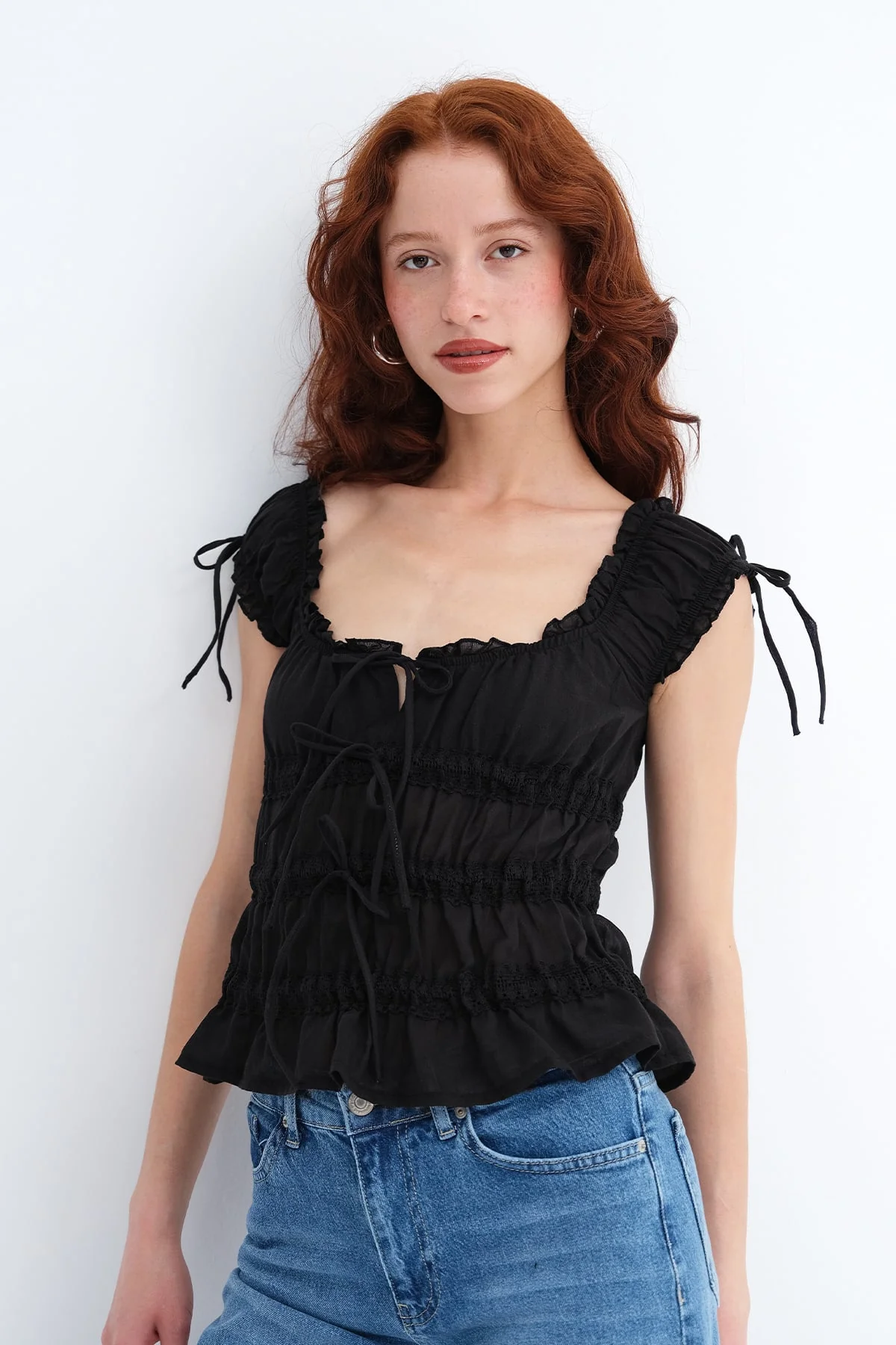 Blouse with Tie Detail - Image 6