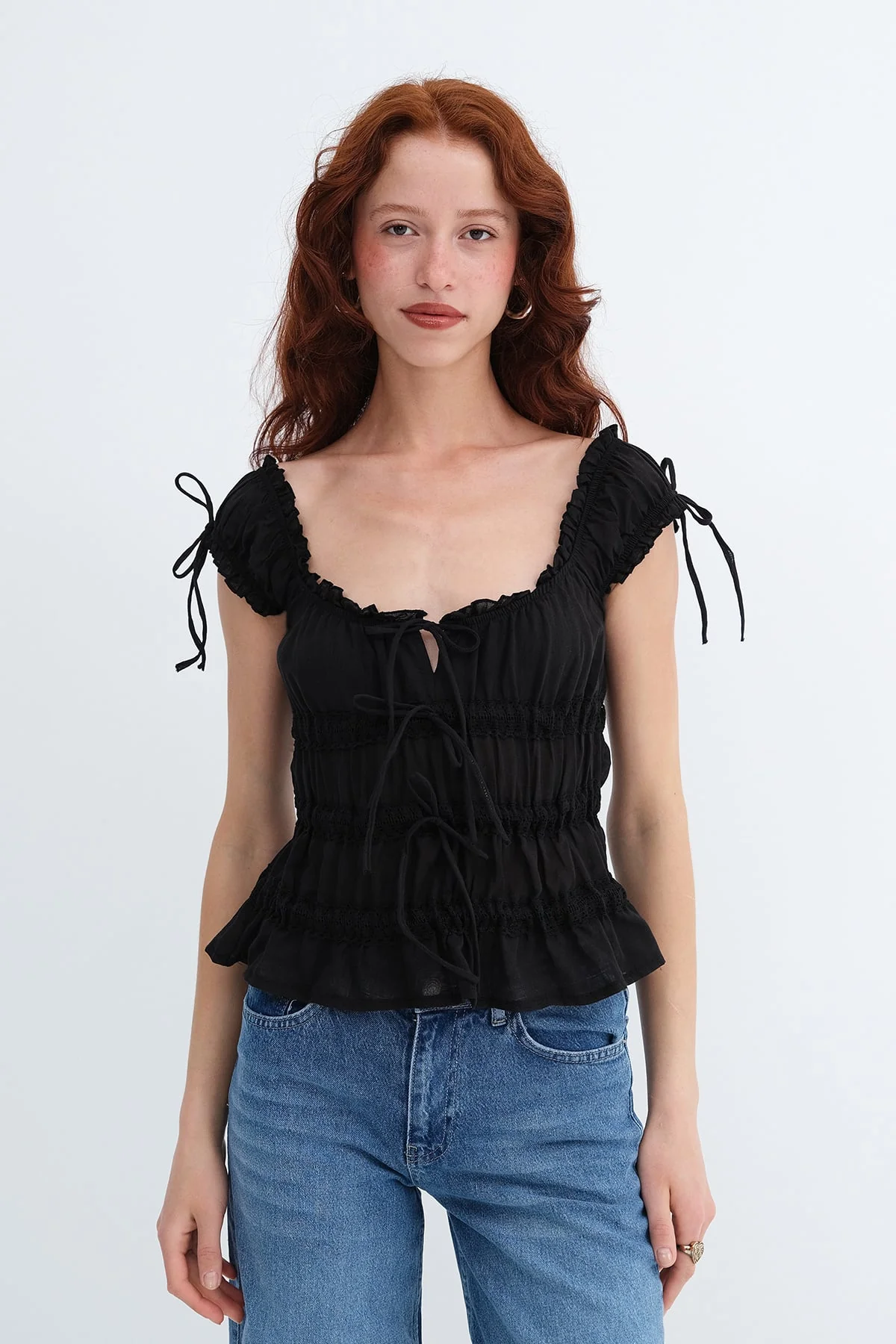 Blouse with Tie Detail - Image 8