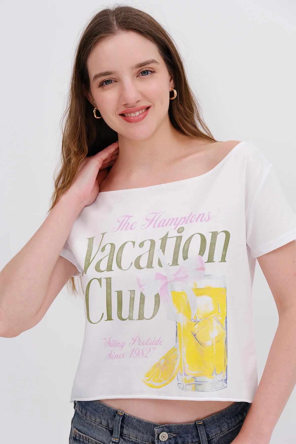 Boat Neck Printed T-shirt - Image 4