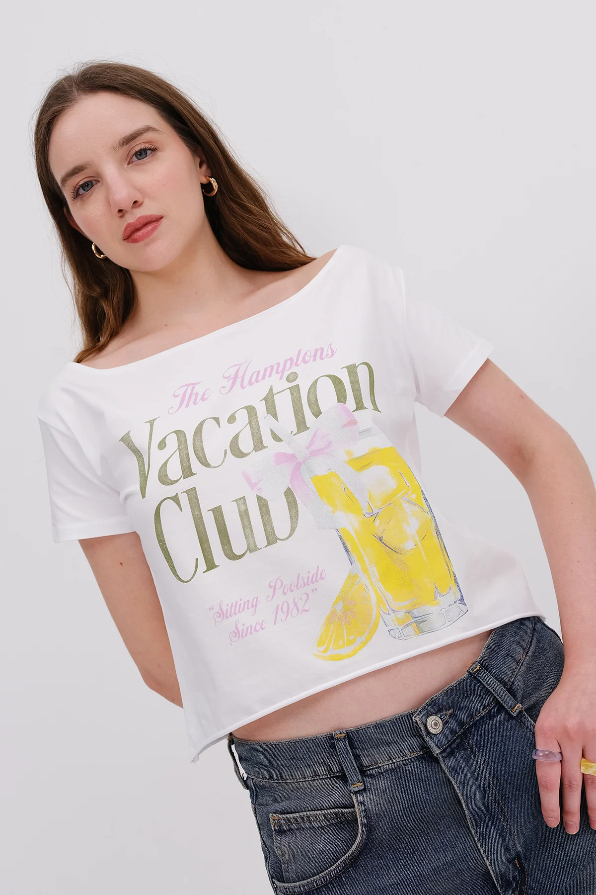 Boat Neck Printed T-shirt - Image 5