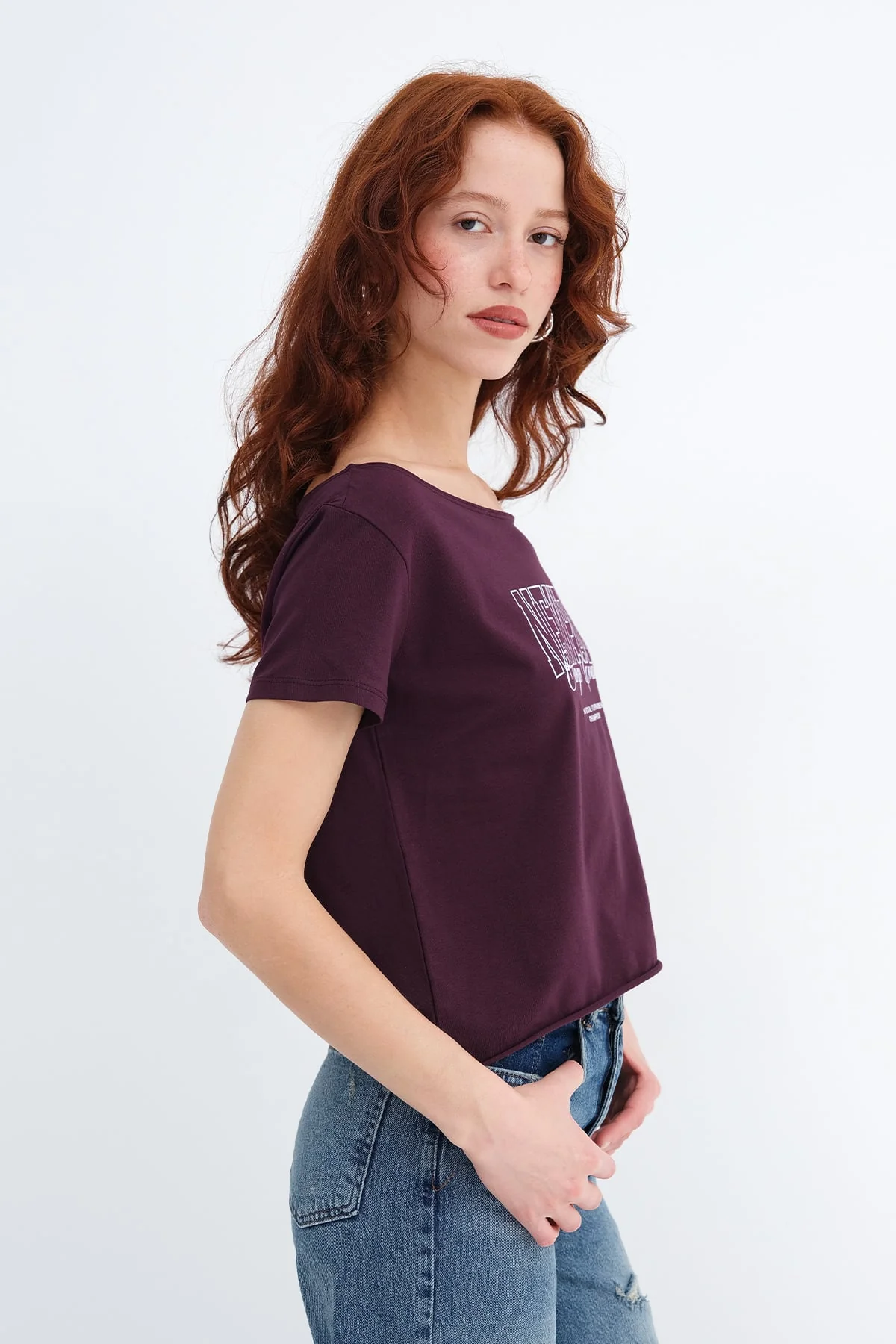 Boat Neck Printed T-Shirt - Image 14
