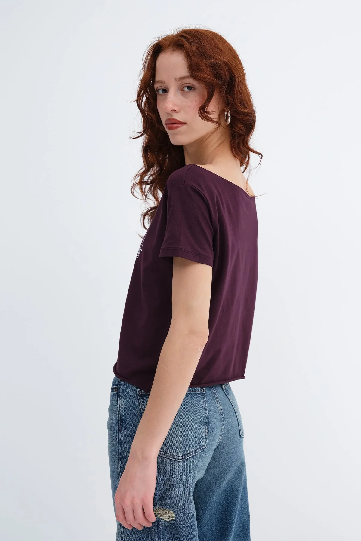 Boat Neck Printed T-Shirt - Image 18
