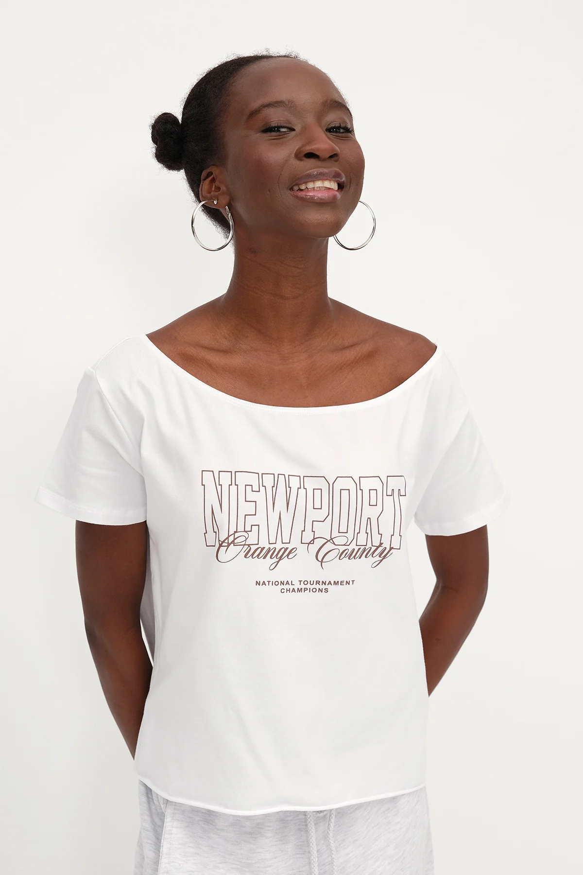 Boat Neck Printed T-Shirt - Image 19