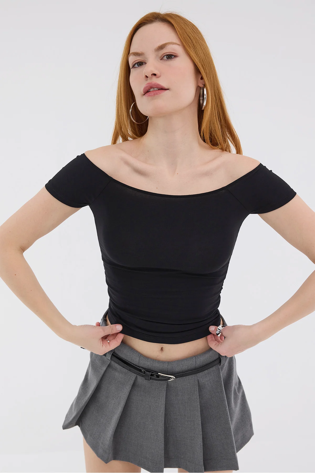 Boat Neck T-shirt - Image 43