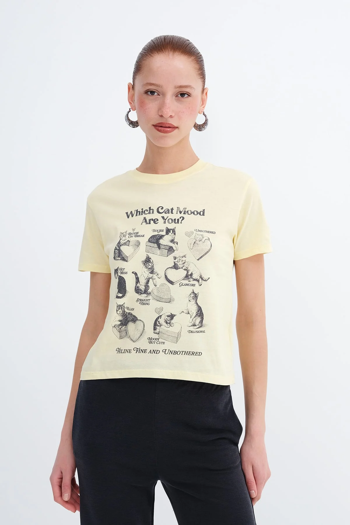 Cat Print T-Shirt - Image 3