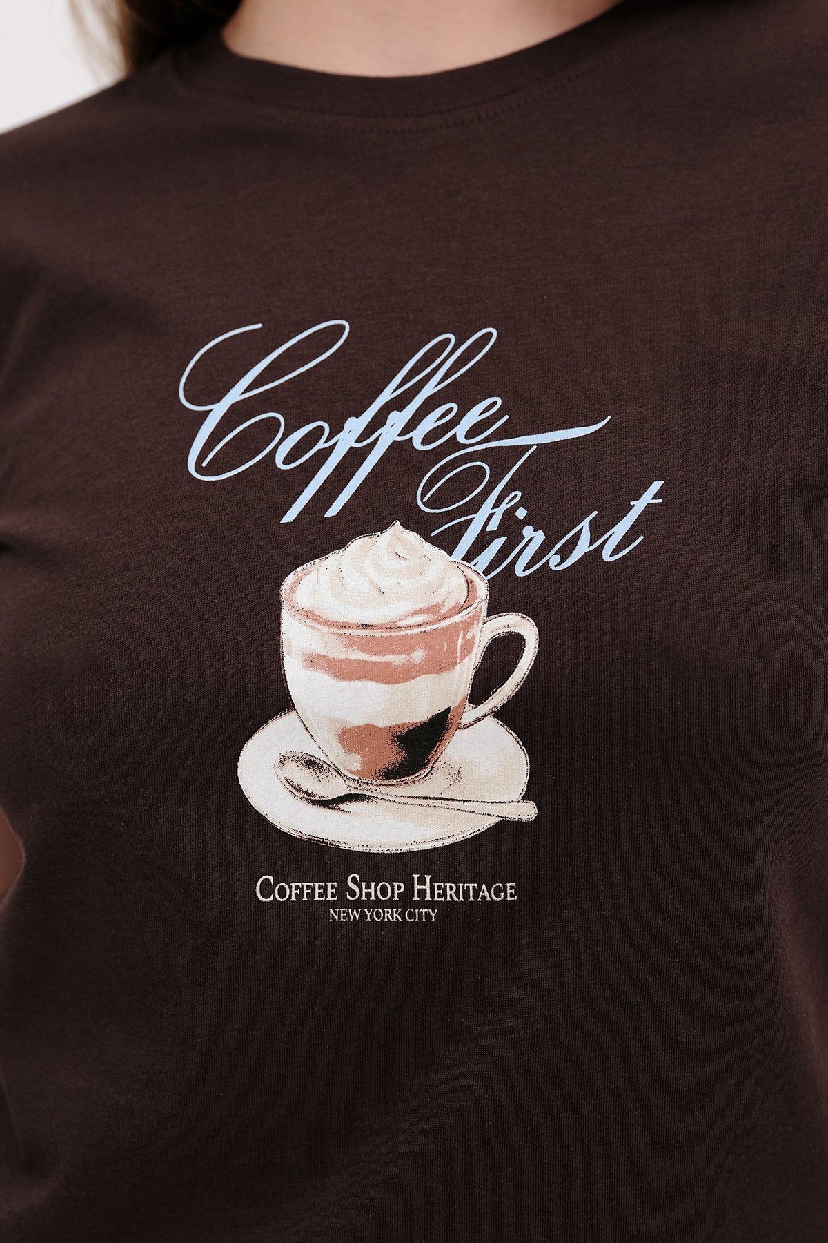 Coffee First Printed T-shirt - Image 3
