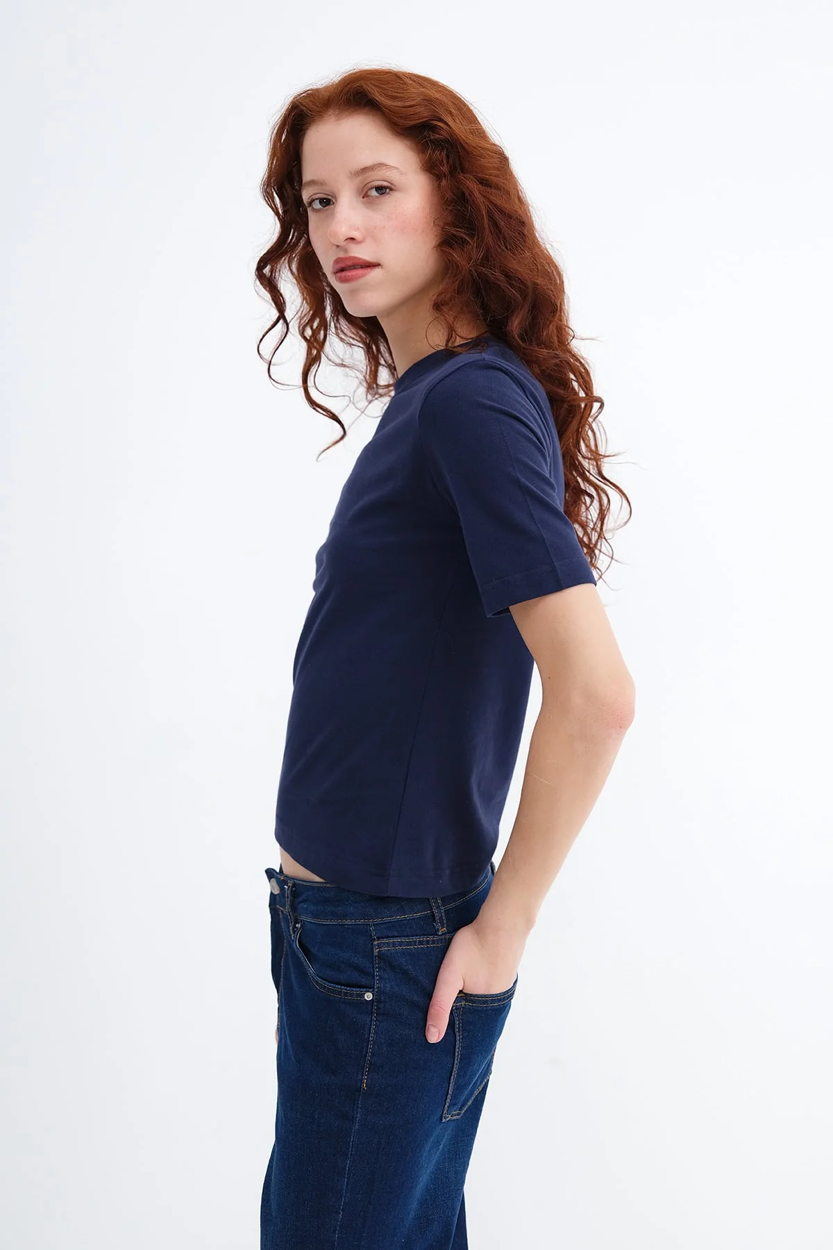 Crew Neck Basic T-shirt - Image 26