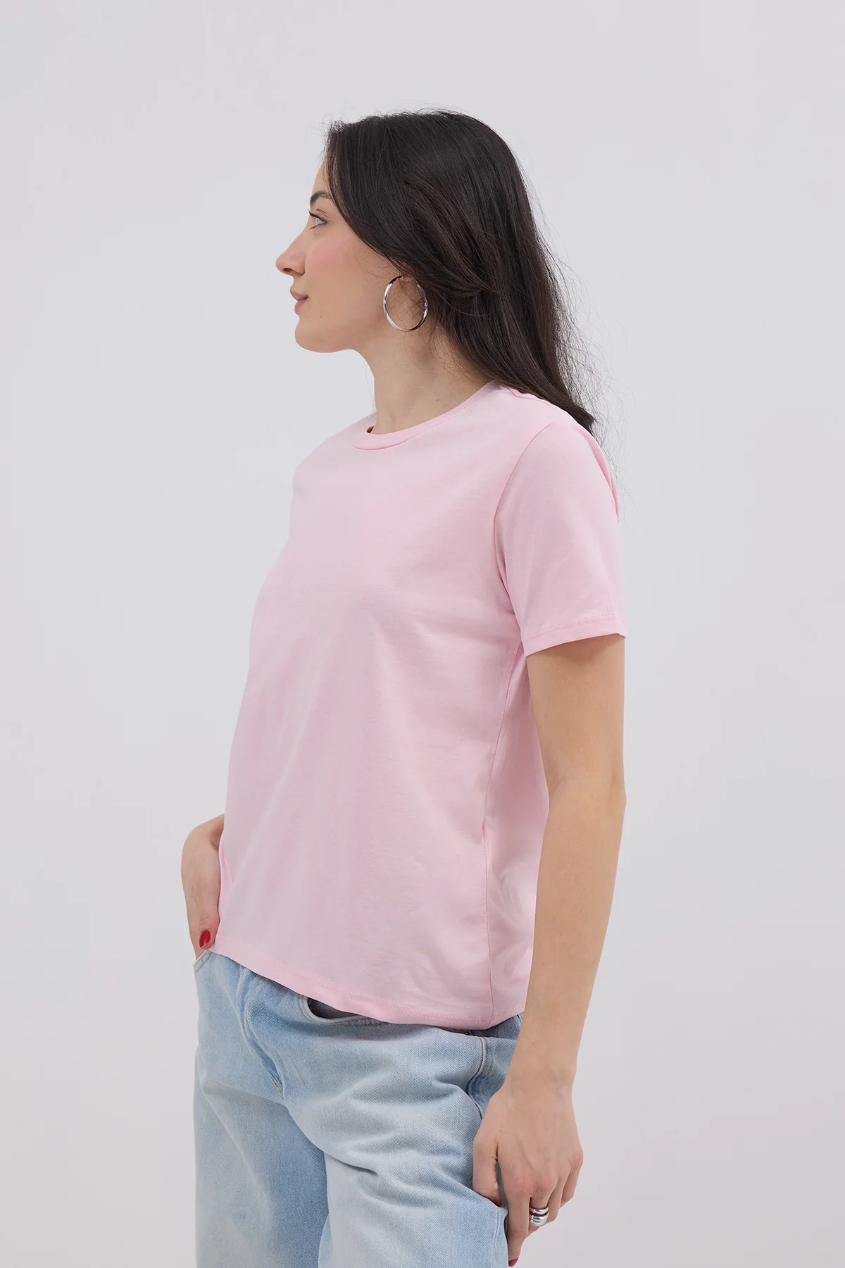Crew Neck Basic T-shirt - Image 28