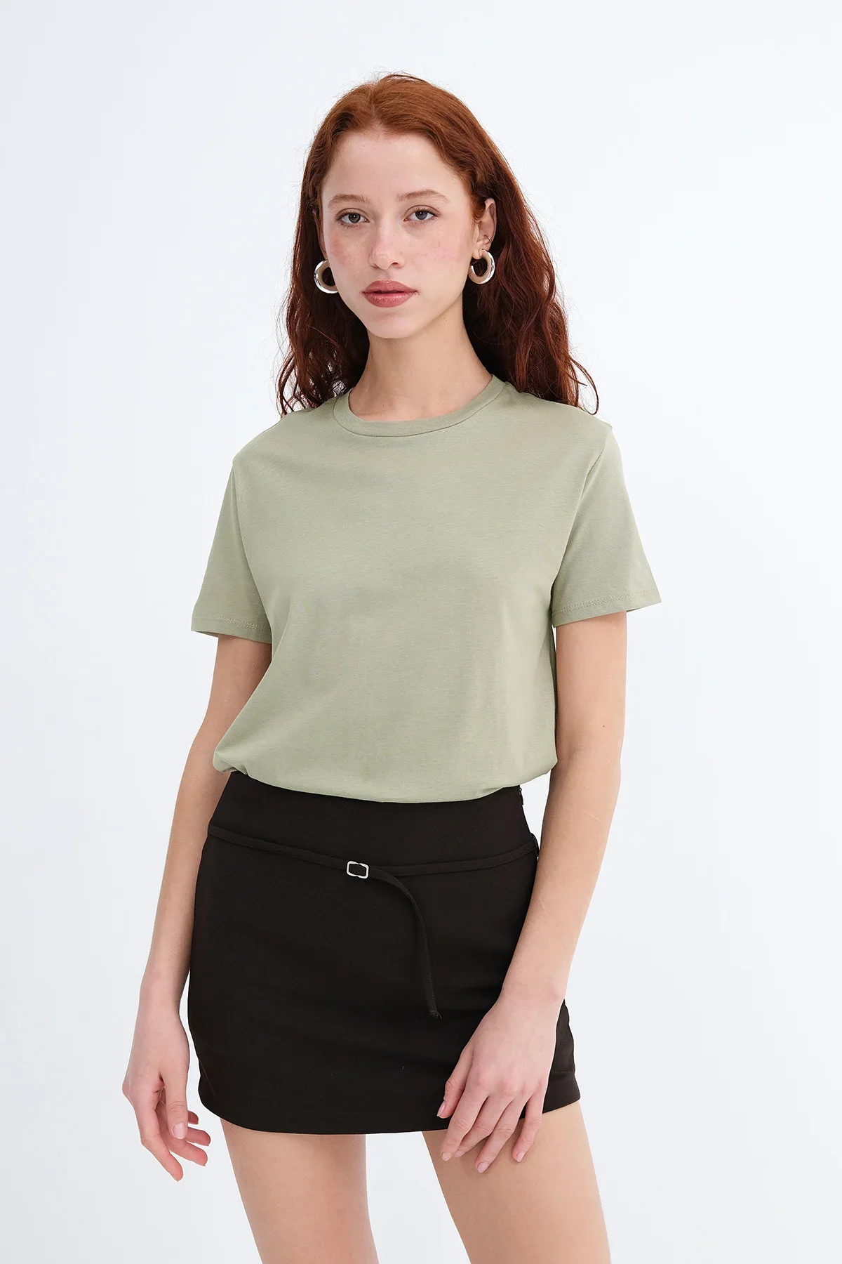 Crew Neck Basic T-shirt - Image 42