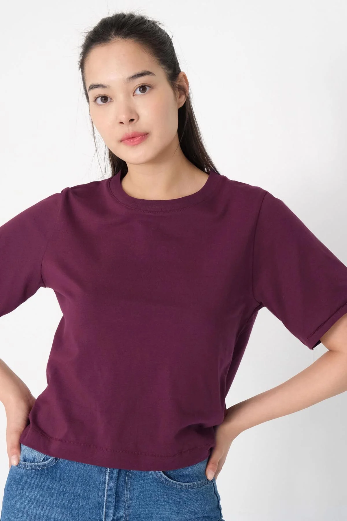 Crew Neck Basic T-shirt - Image 34