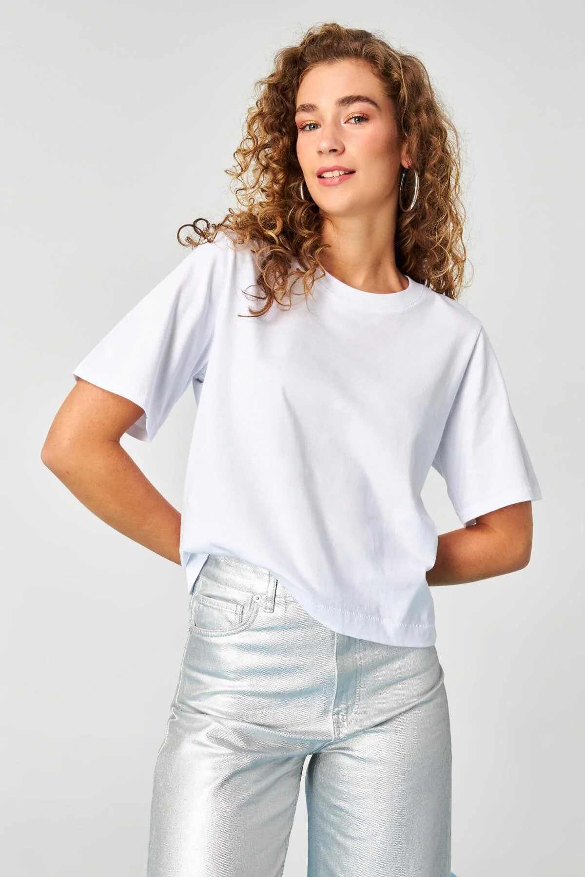 Crew Neck Basic T-shirt - Image 49