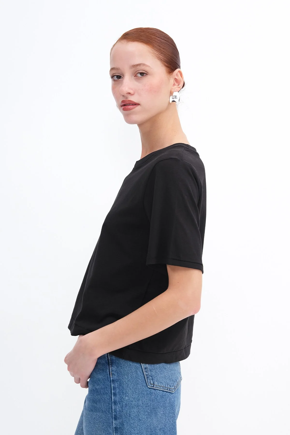 Crew Neck Basic T-shirt - Image 63
