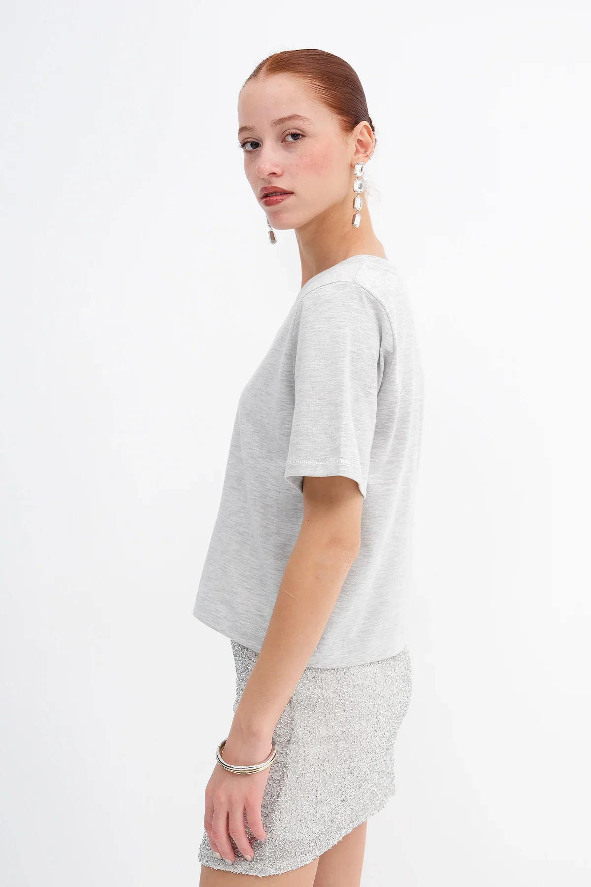 Crew Neck Basic T-shirt - Image 82