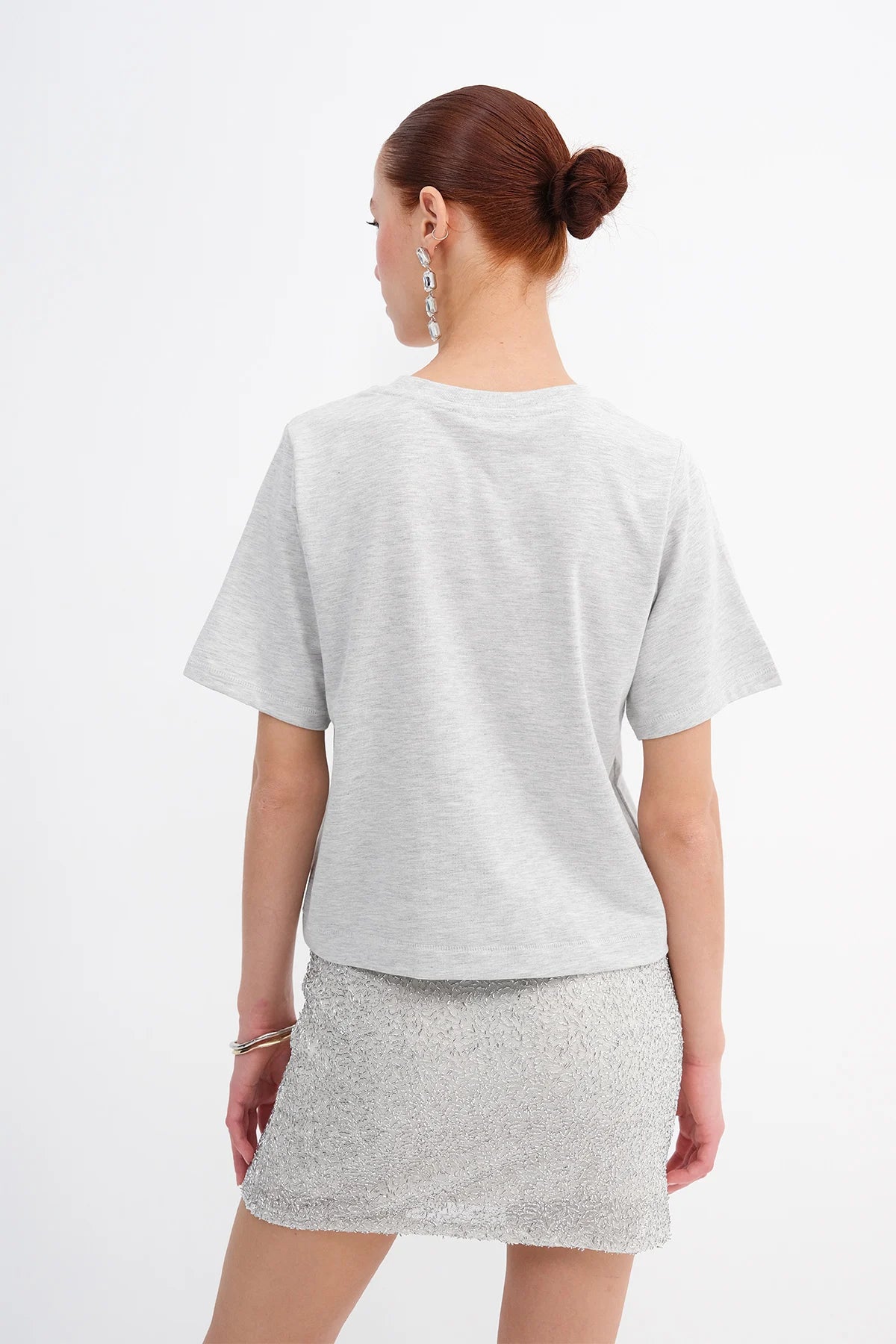 Crew Neck Basic T-shirt - Image 83