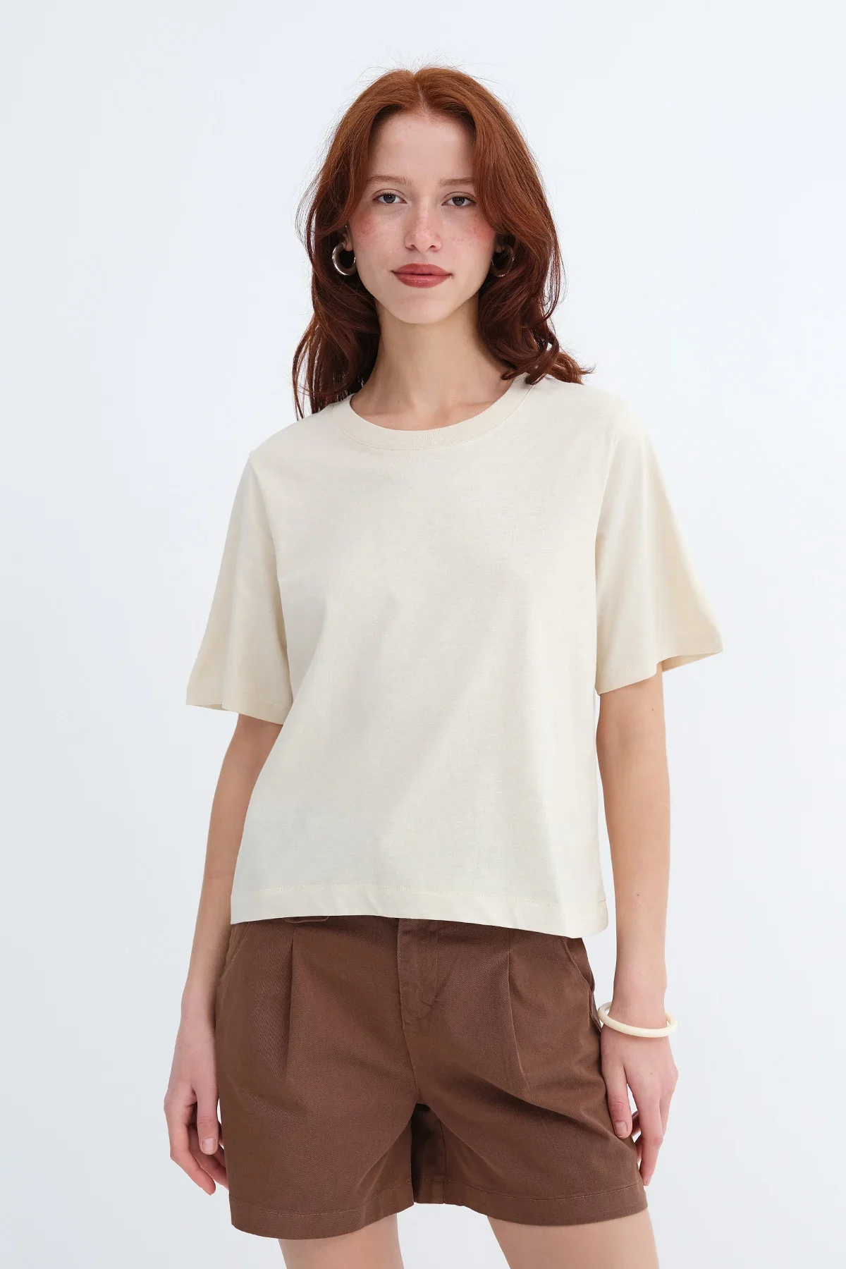 Crew Neck Basic T-shirt - Image 85