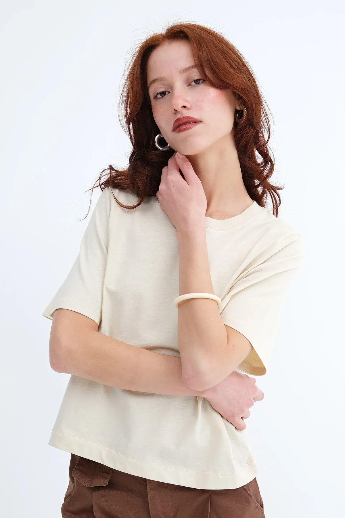 Crew Neck Basic T-shirt - Image 87