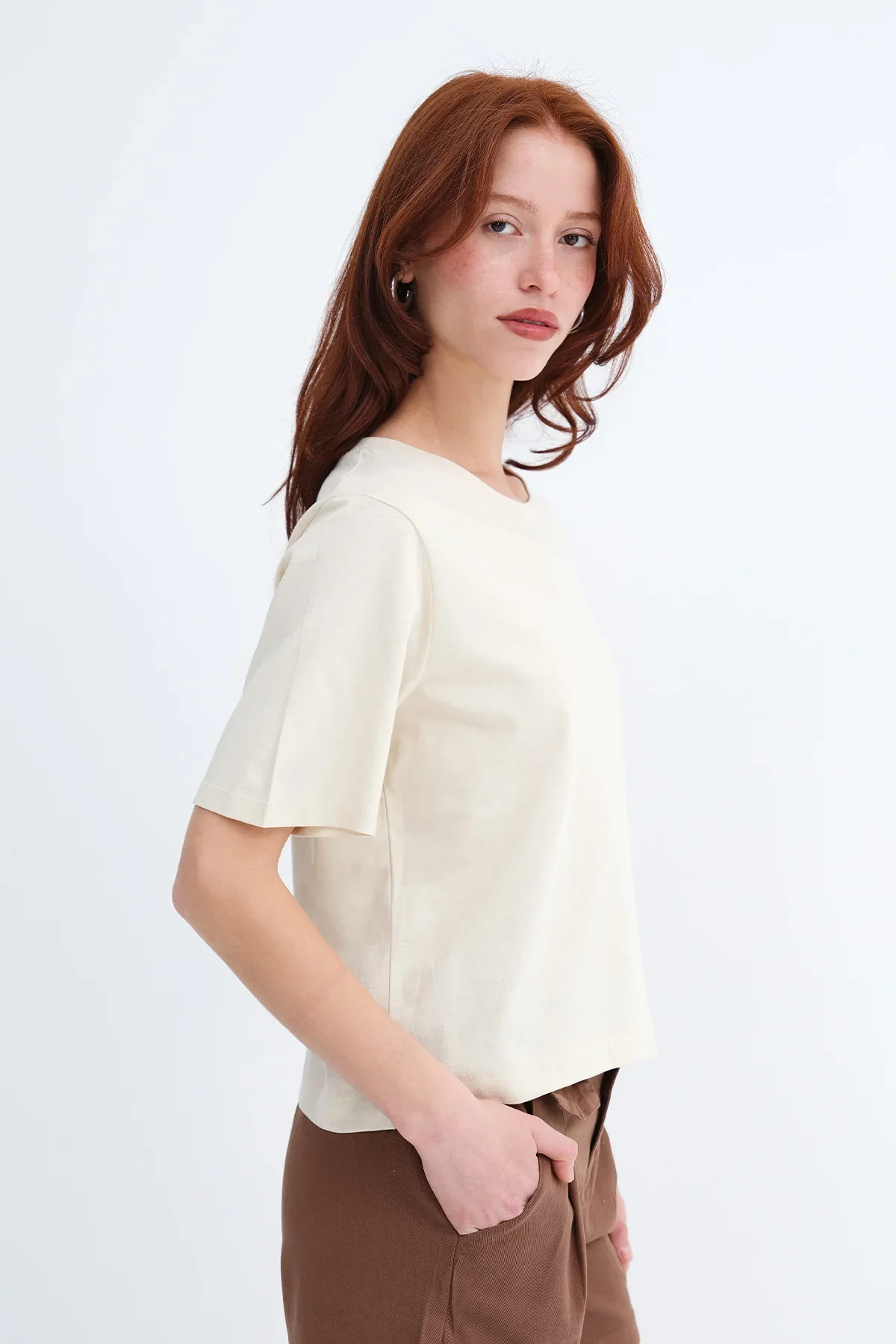 Crew Neck Basic T-shirt - Image 88