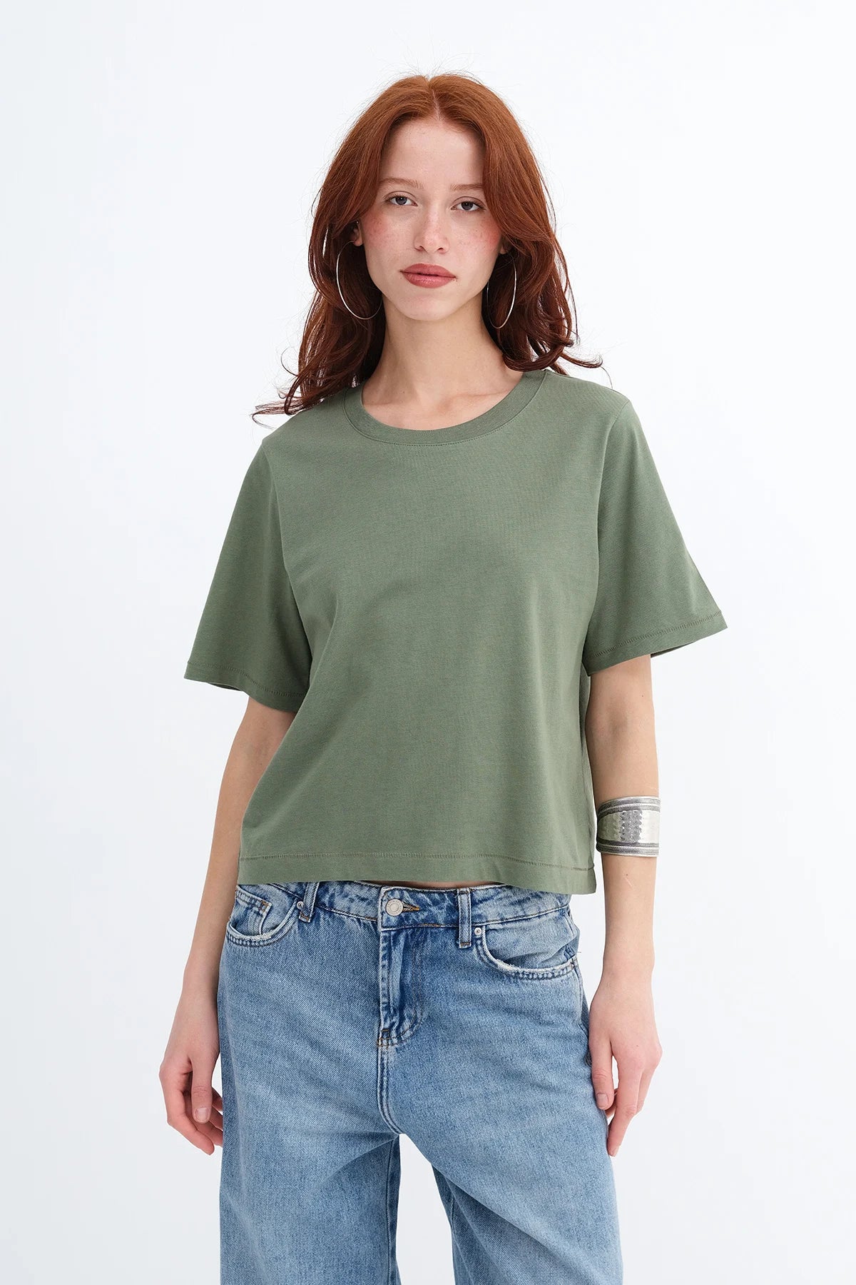 Crew Neck Basic T-shirt - Image 90
