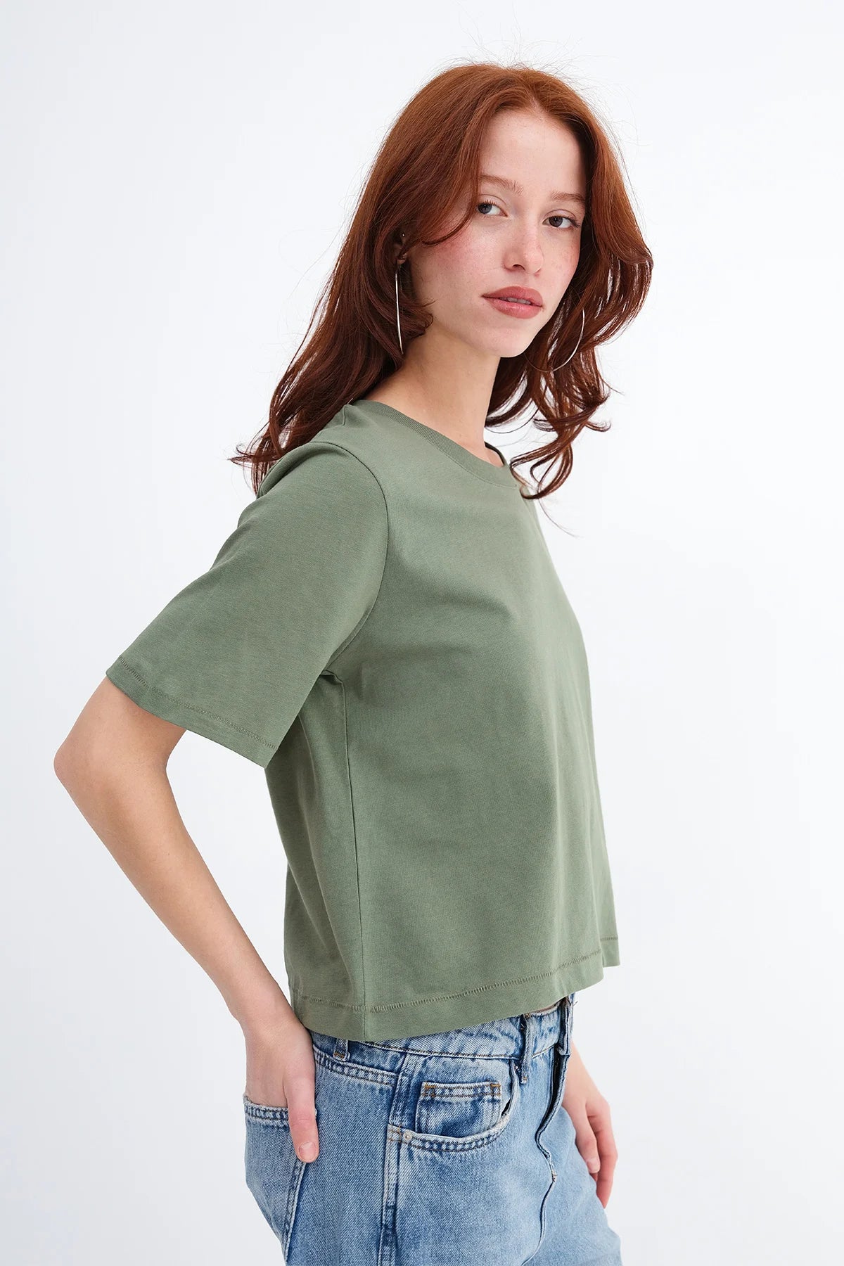 Crew Neck Basic T-shirt - Image 92