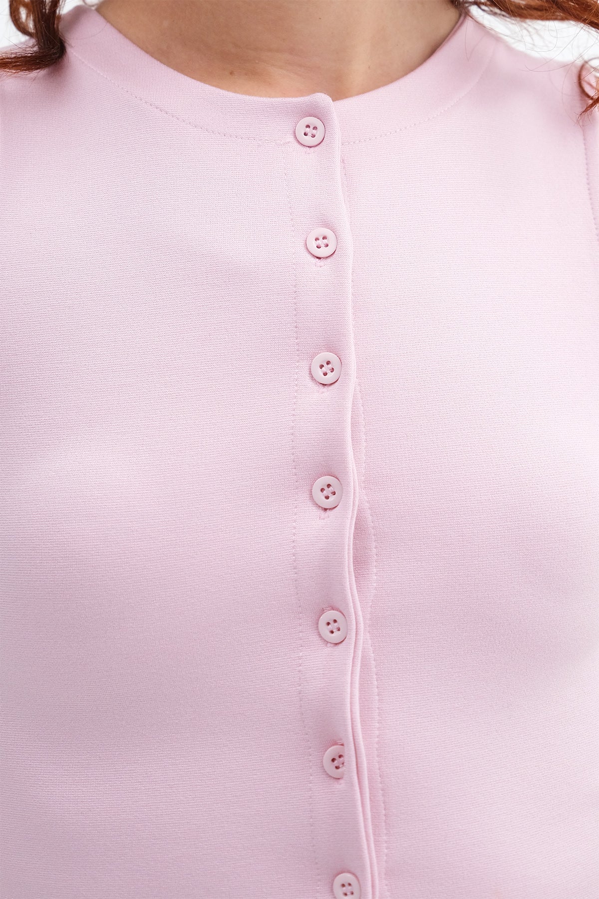 Crew Neck Buttoned Vest - Image 6