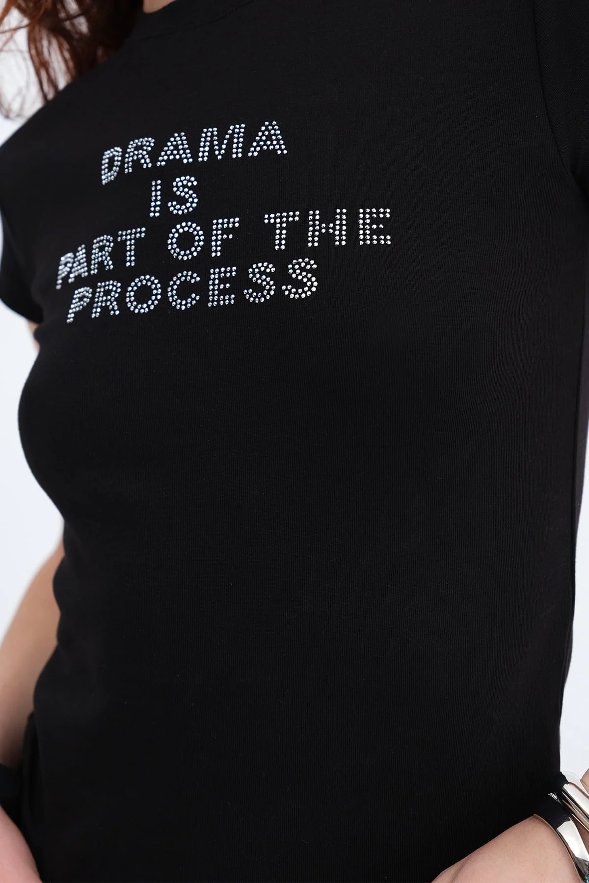 Crew Neck Embellished T-shirt - Image 13