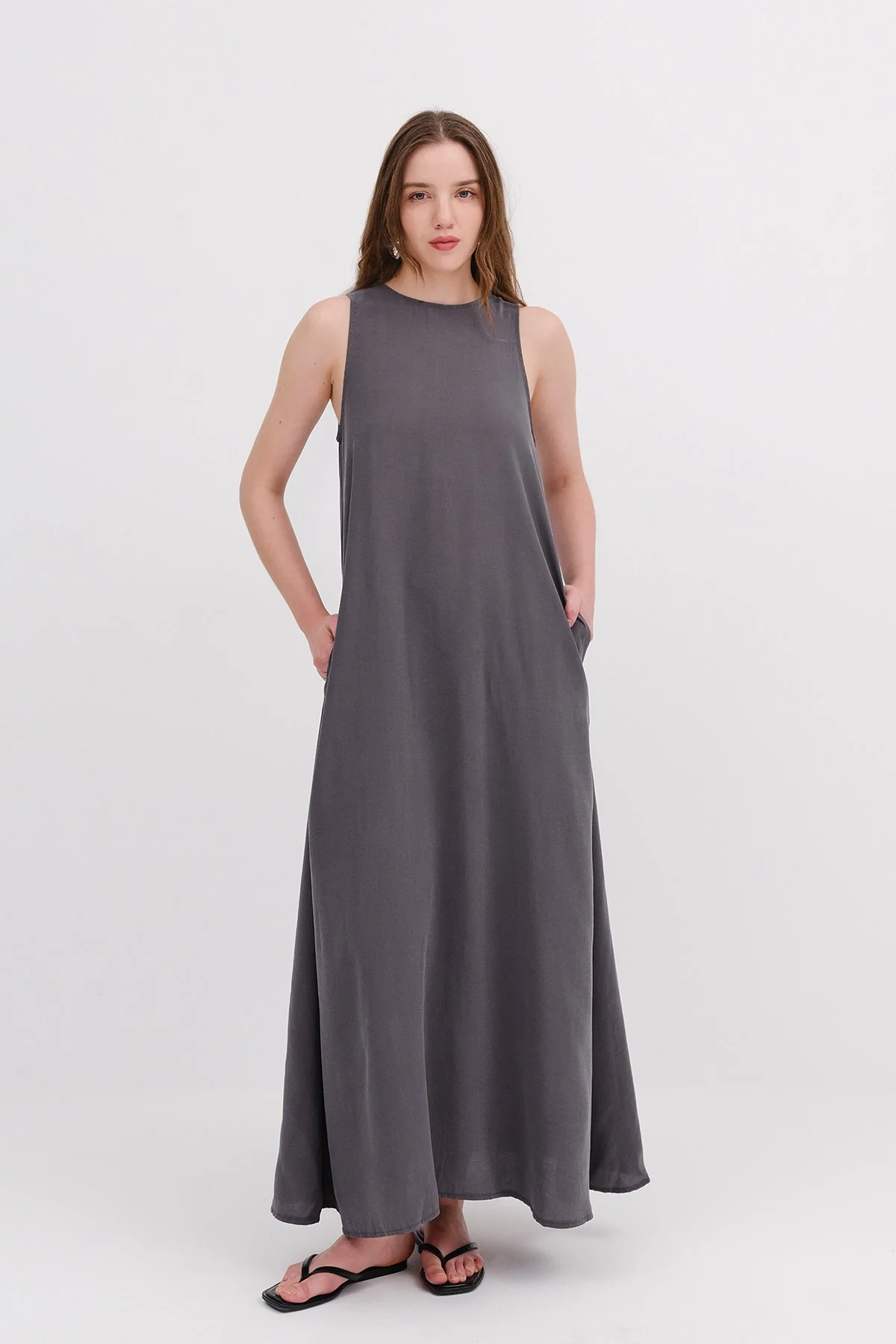Crew Neck Long Dress - Image 10