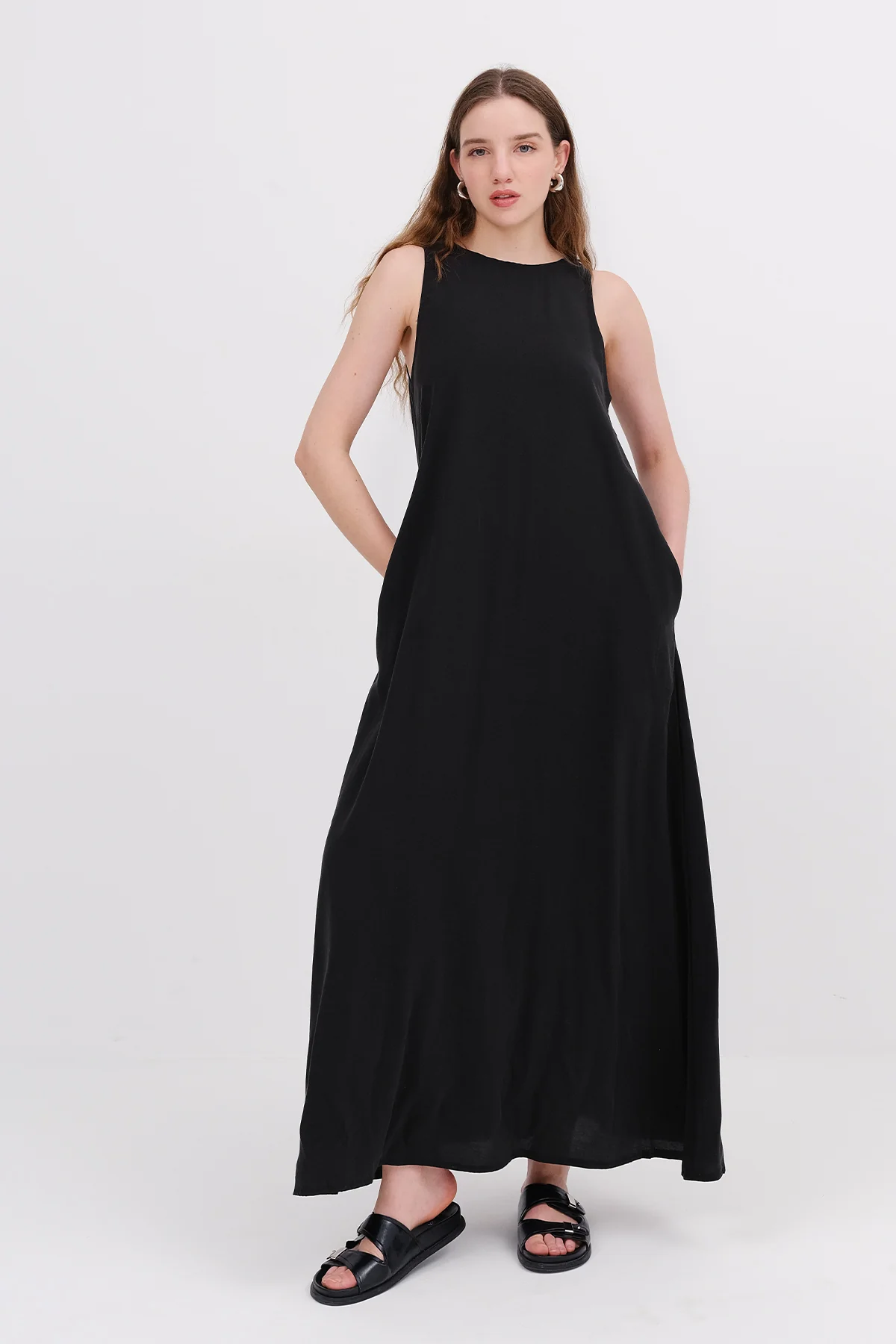 Crew Neck Long Dress - Image 20