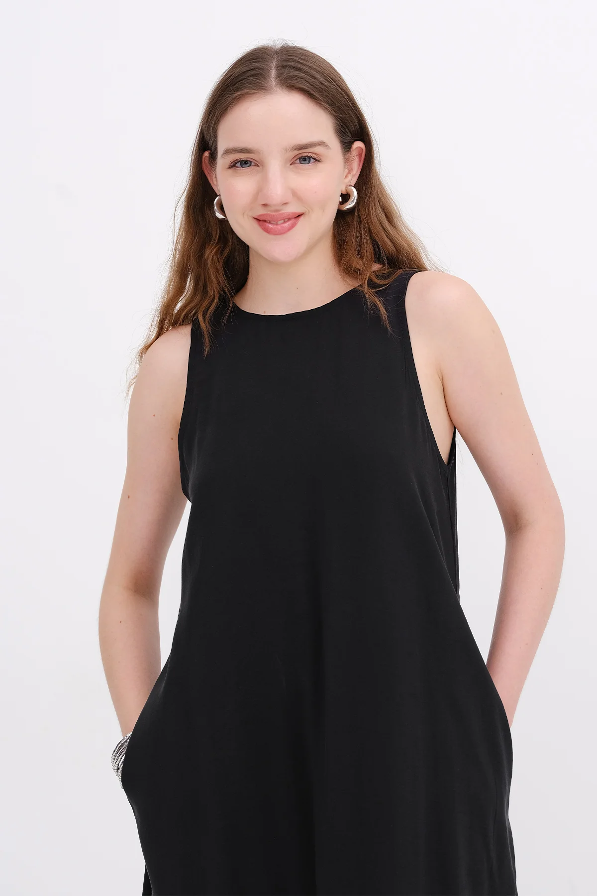 Crew Neck Long Dress - Image 21