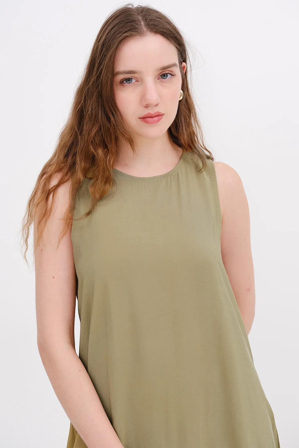 Crew Neck Long Dress - Image 4