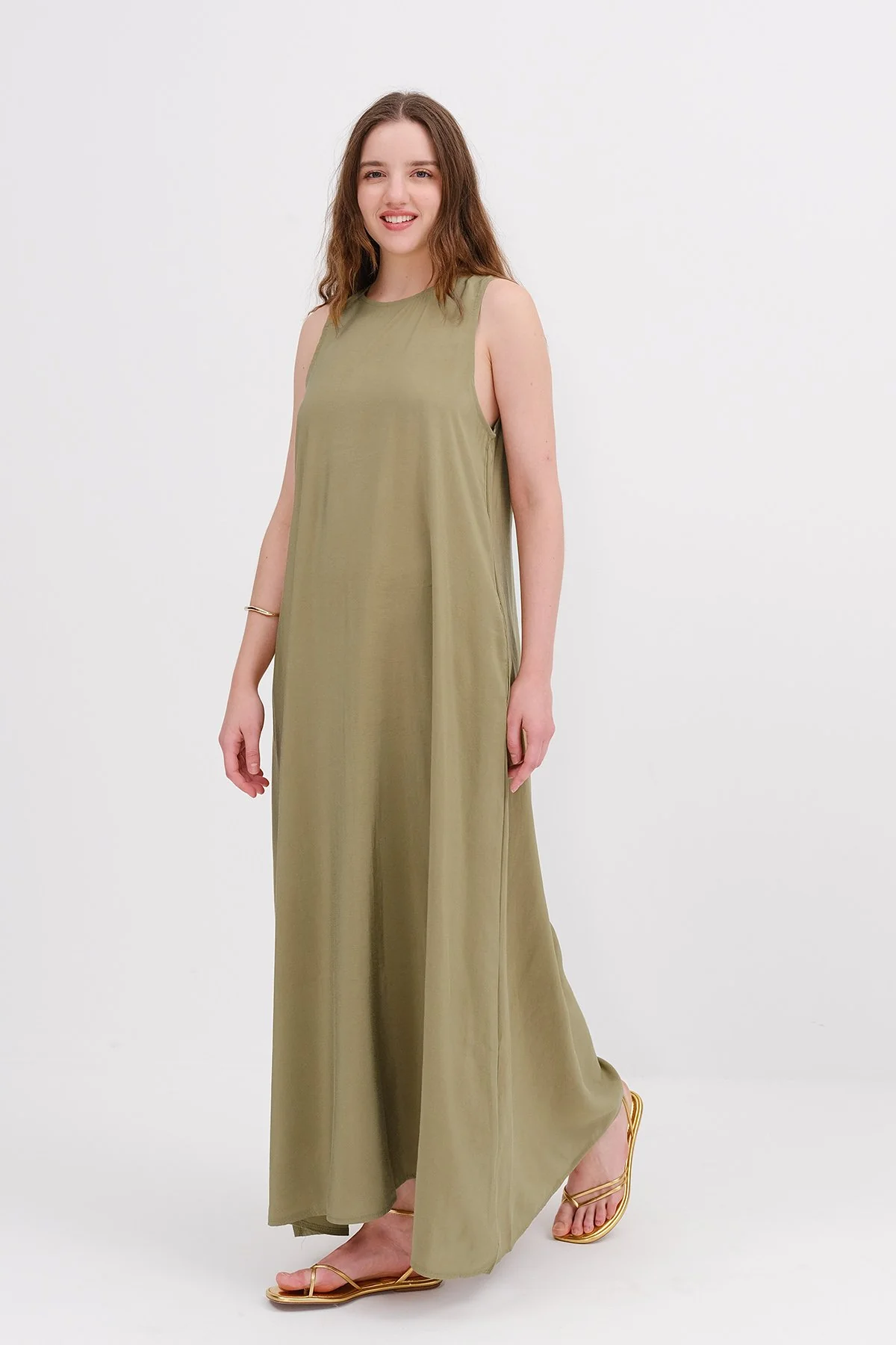 Crew Neck Long Dress - Image 5