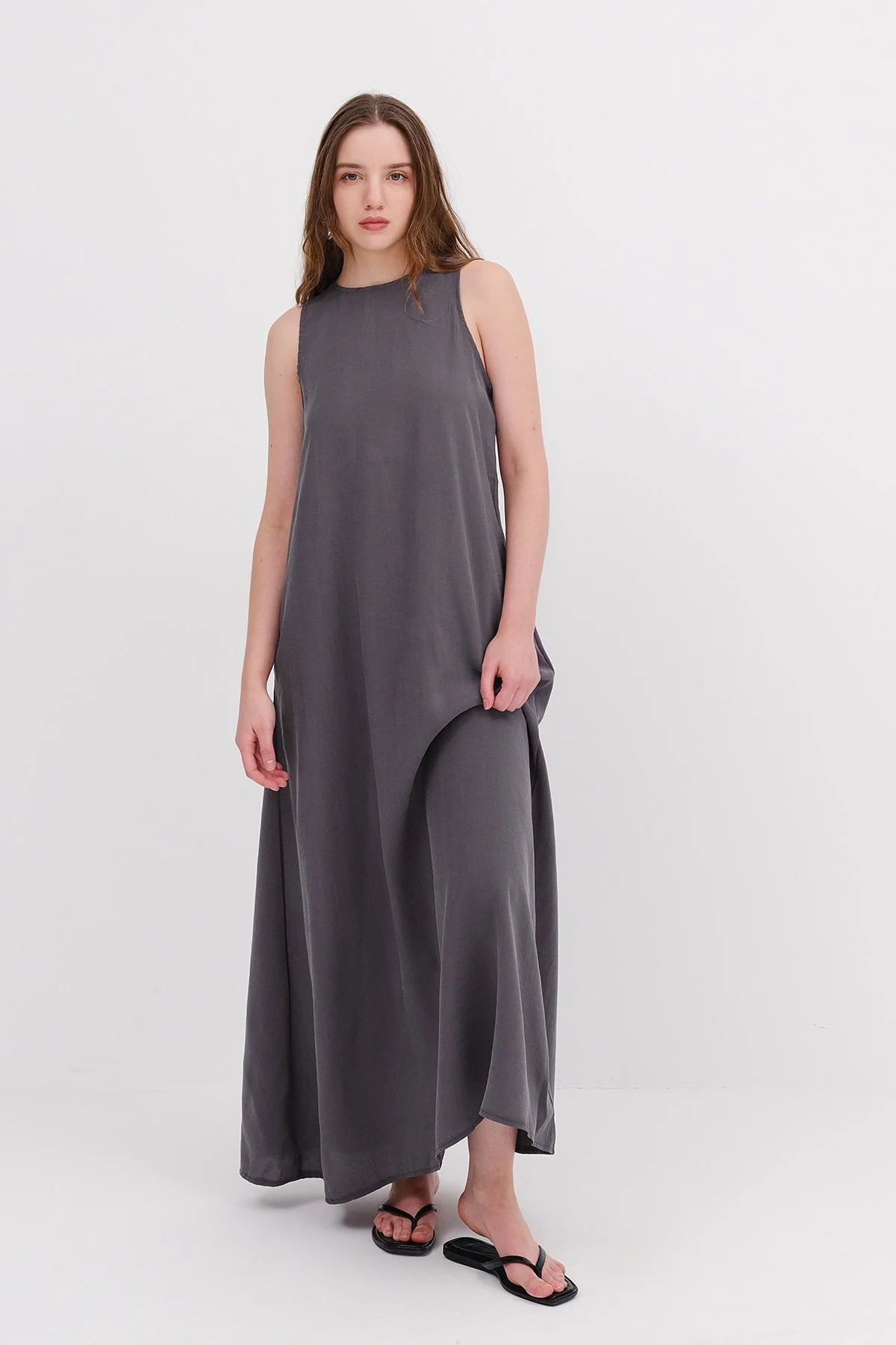 Crew Neck Long Dress - Image 7