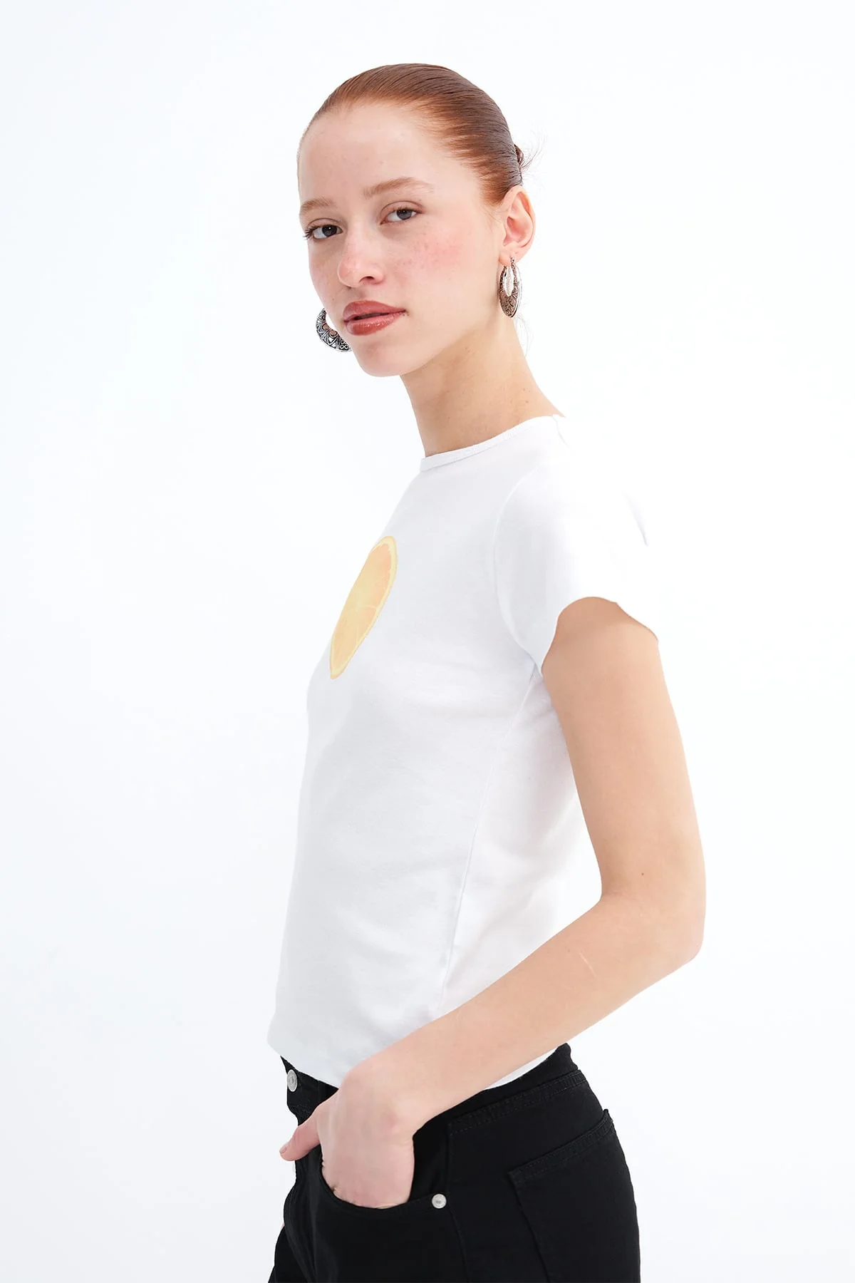 Crew Neck Printed T-shirt - Image 7
