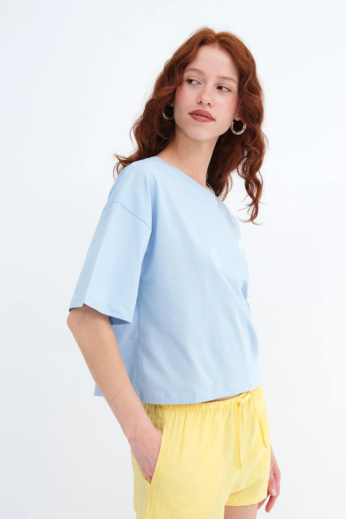Crew Neck Printed T-shirt - Image 6