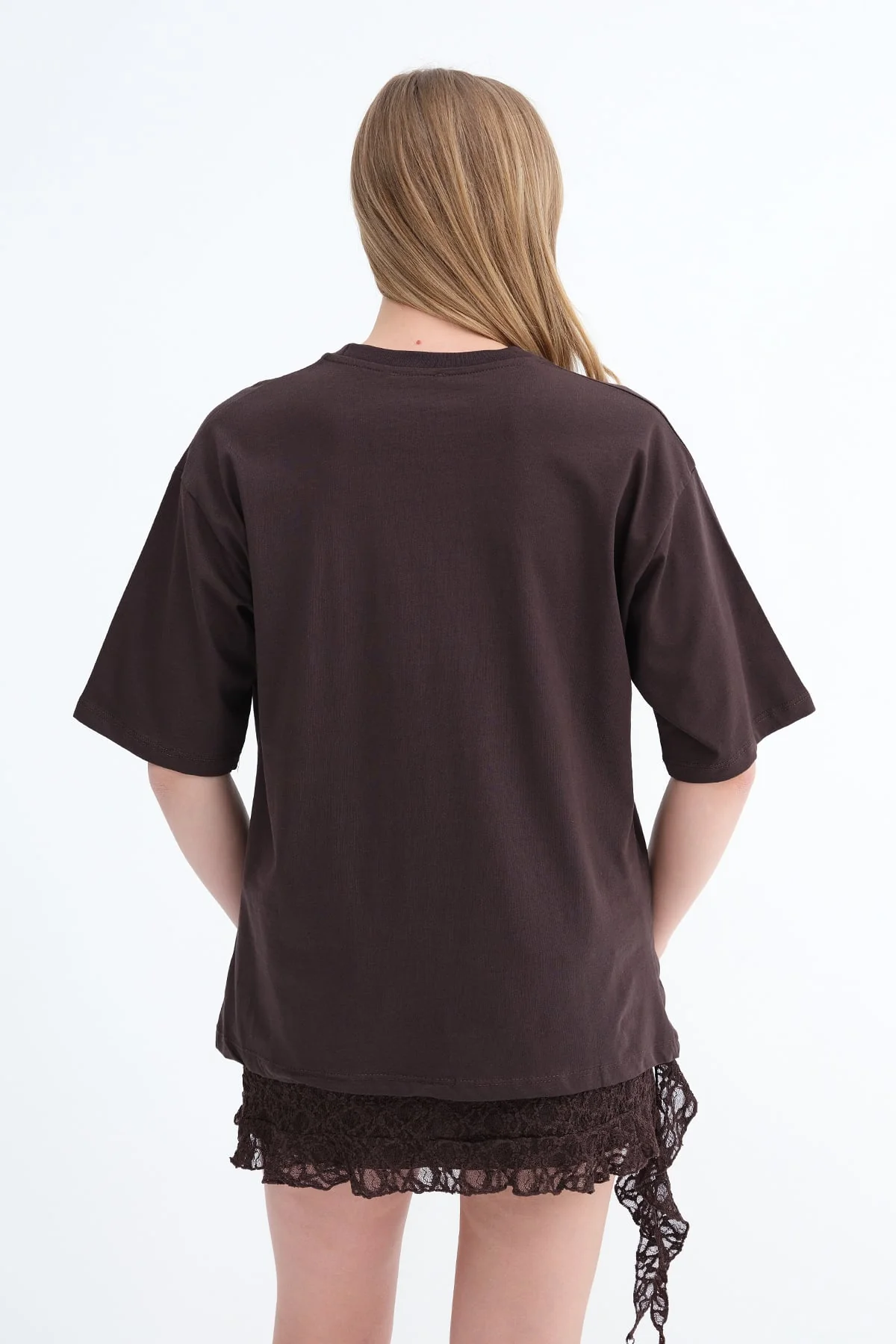 Crew Neck Stone-Embellished T-shirt - Image 12