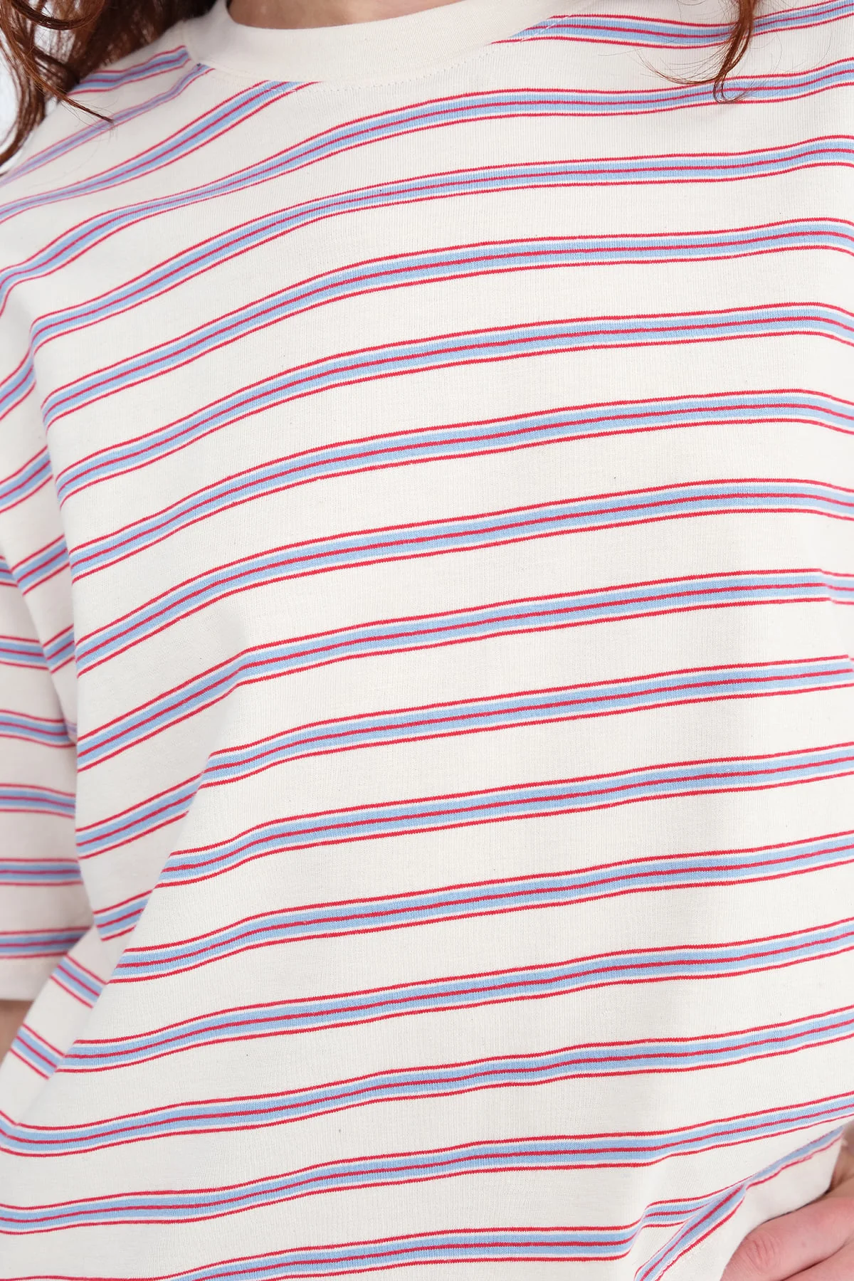 Crew Neck Striped T-shirt - Image 5