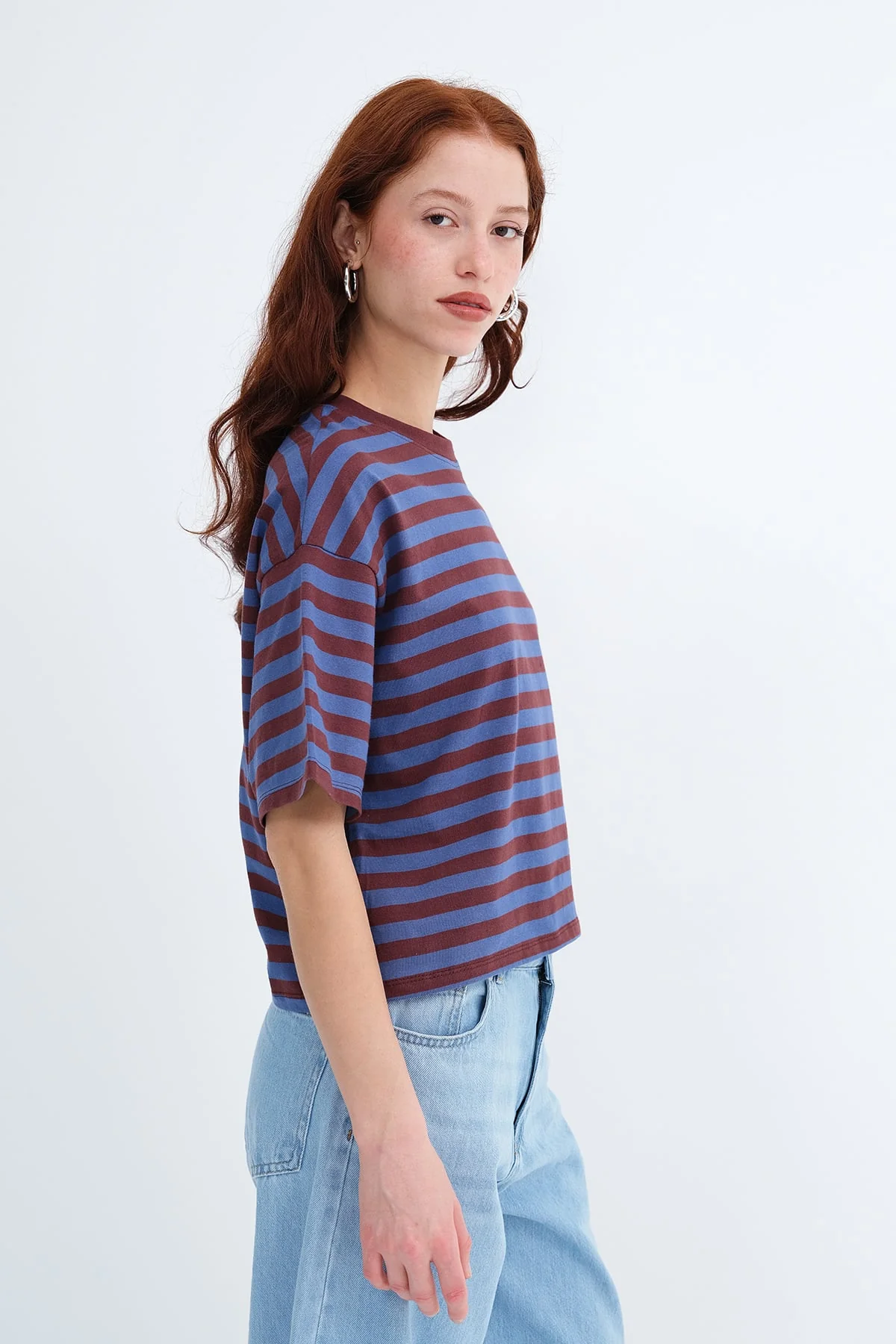 Crew Neck Striped T-shirt - Image 3