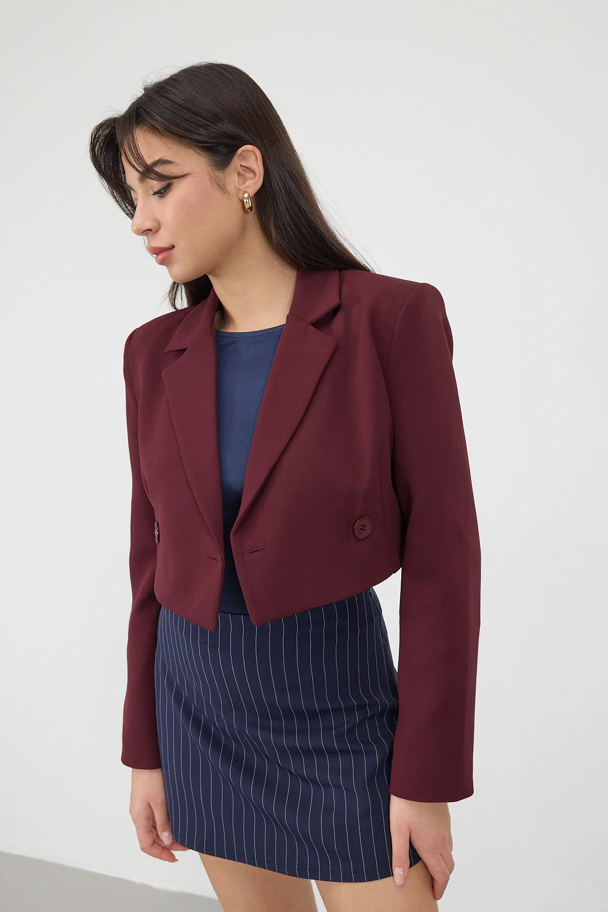 Crop Blazer Jacket - Image 11